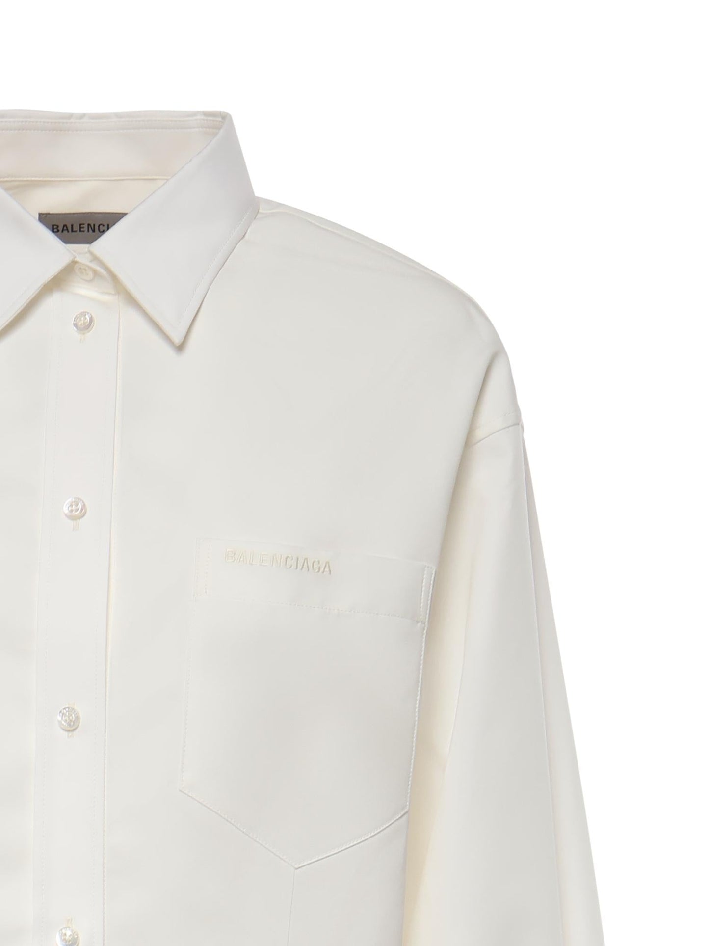 Camicia Classica in popeline di seta e organza di cotone