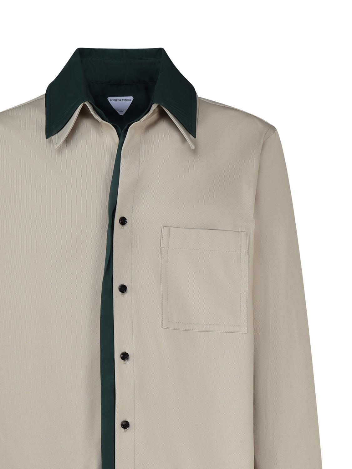 Camicia in twill di cotone doppio strato