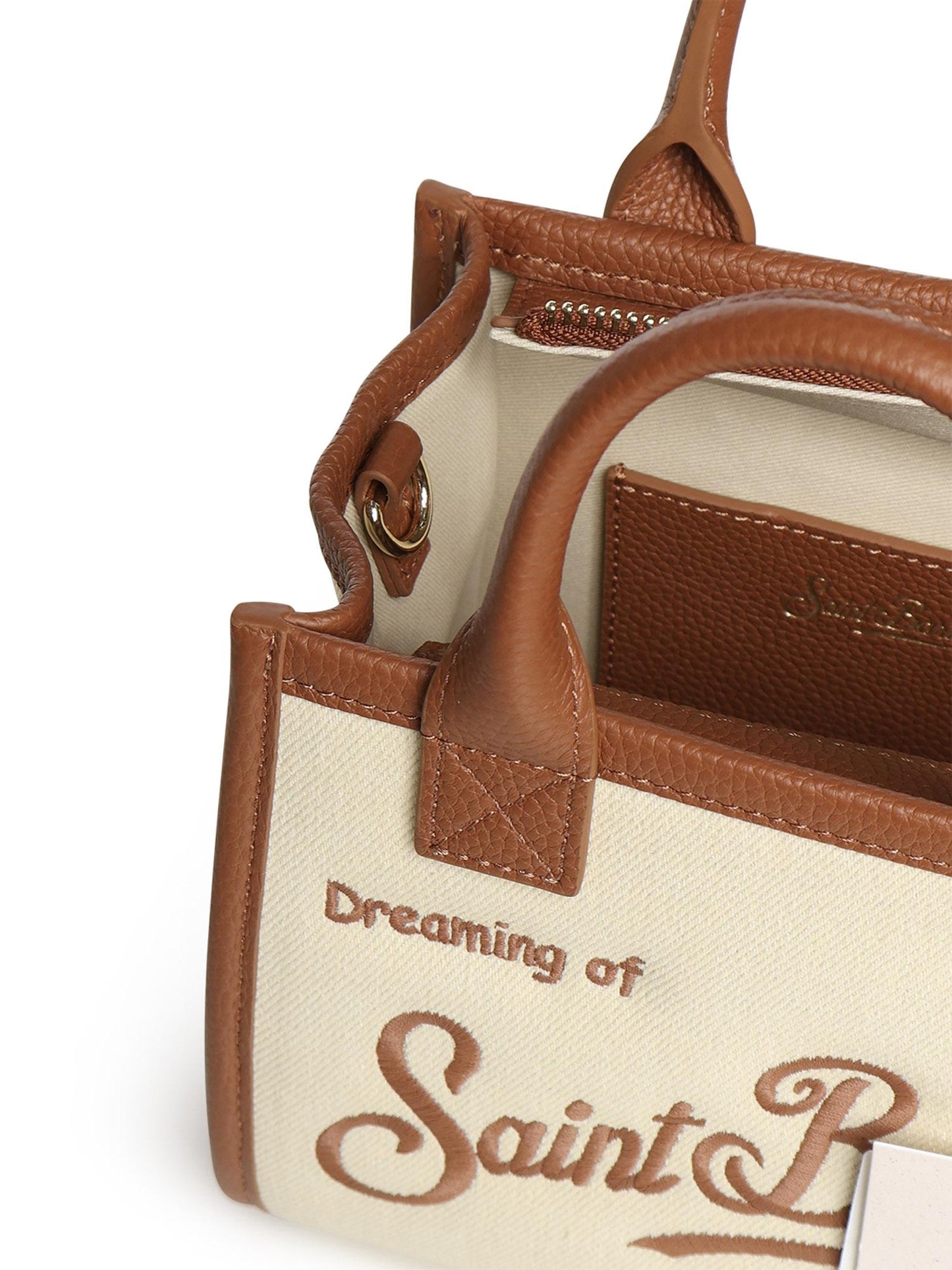 Borsa Vanity mini in canvas e pelle