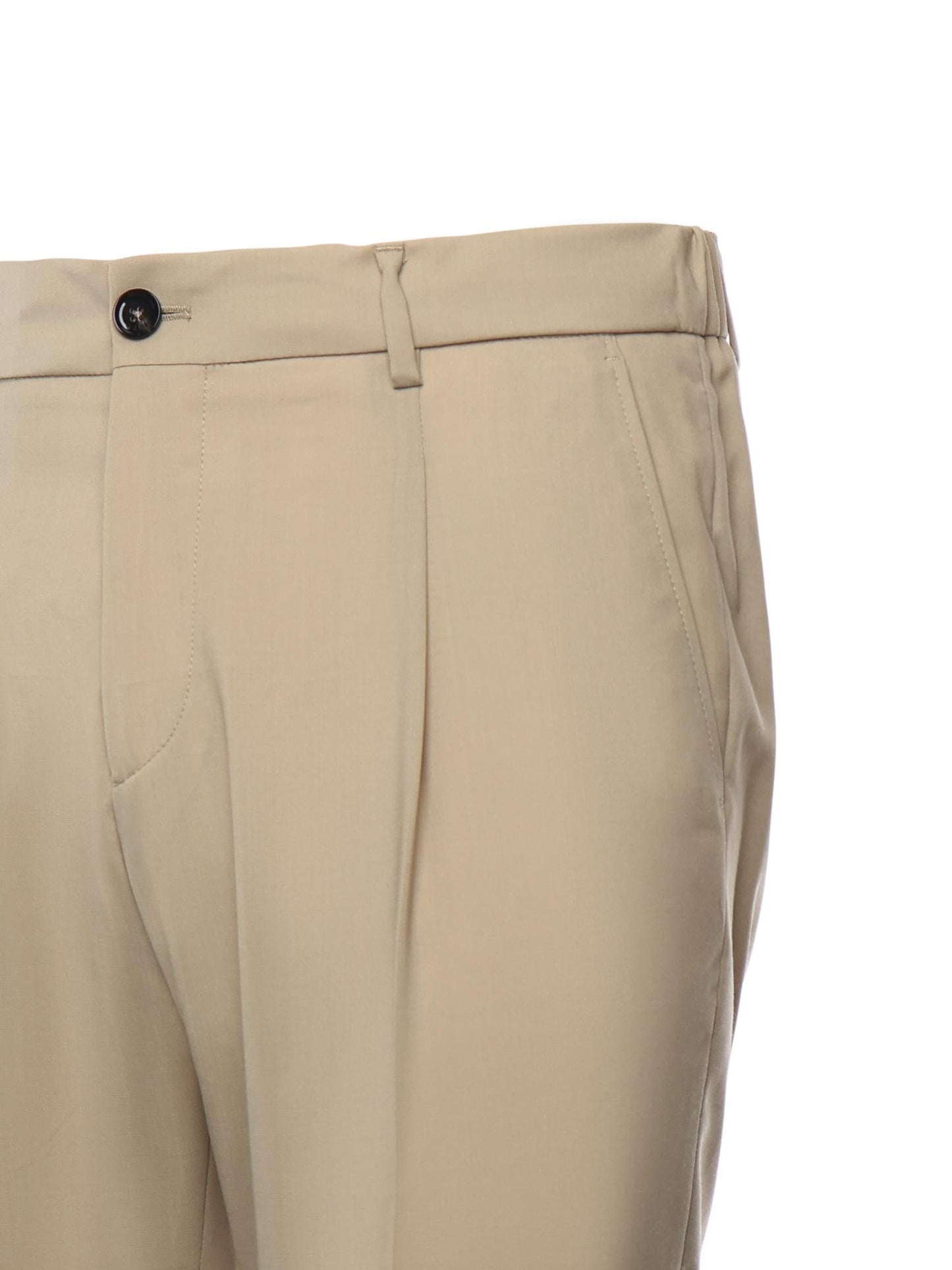 Pantaloni in gabardine di misto lana