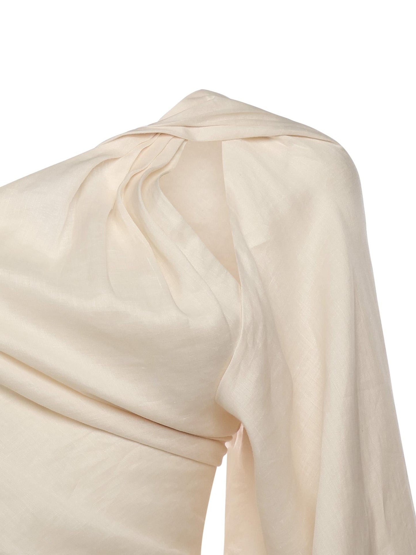 Top con maniche drappeggiate