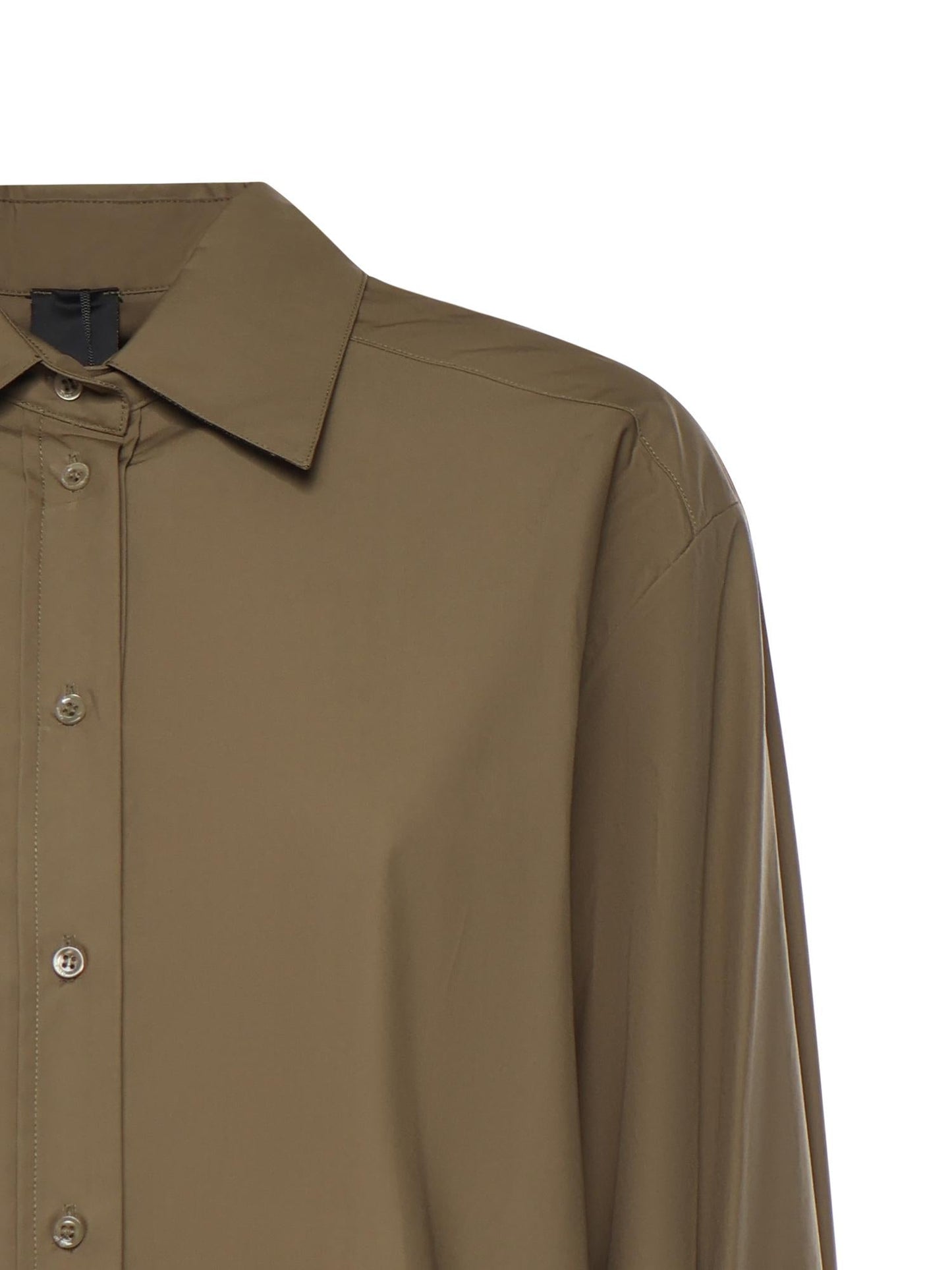 Camicia in popeline con dettagli in pizzo