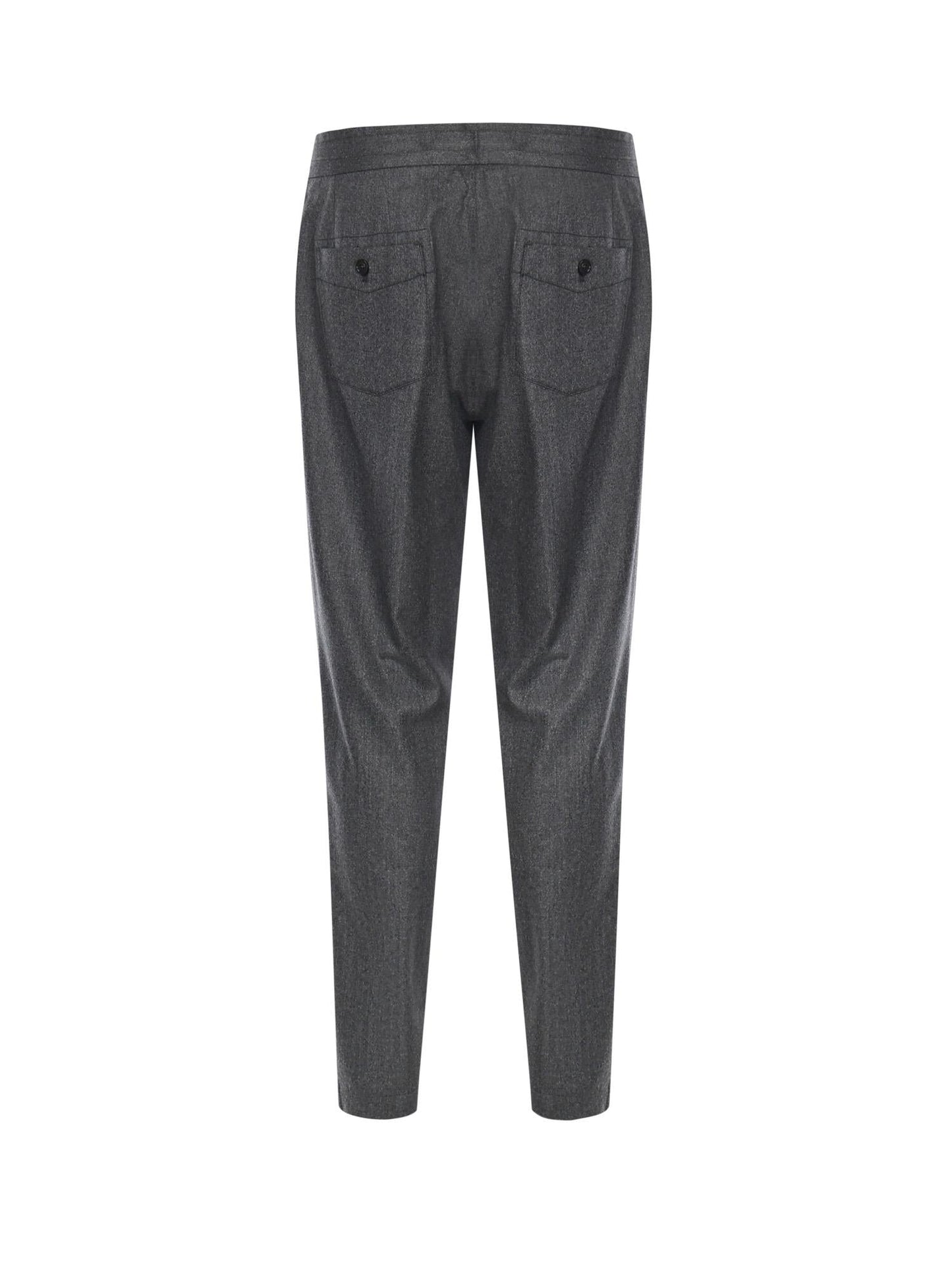 Pantaloni in stuoia di lana mélange