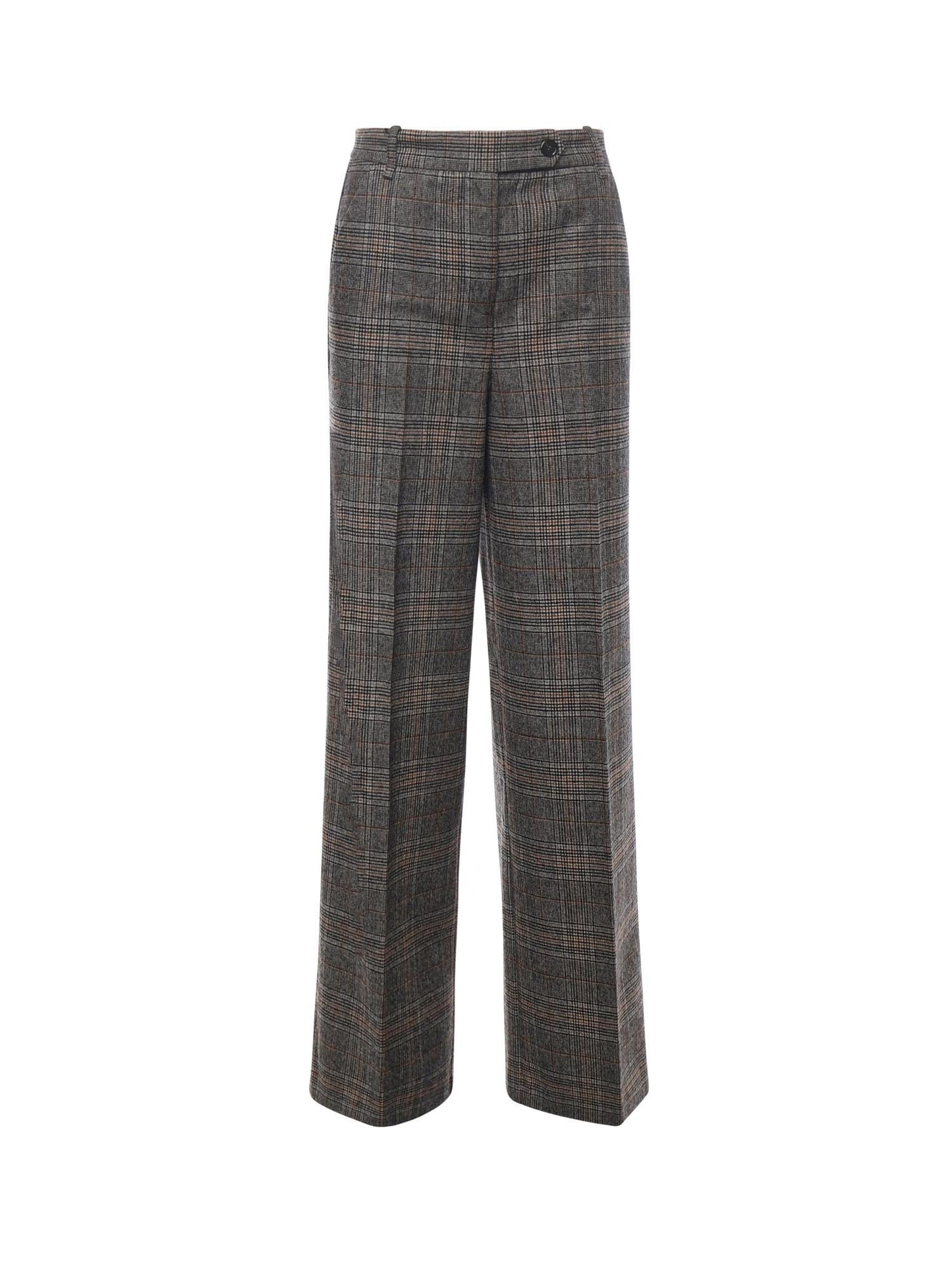 Pantaloni ampi con disegno check