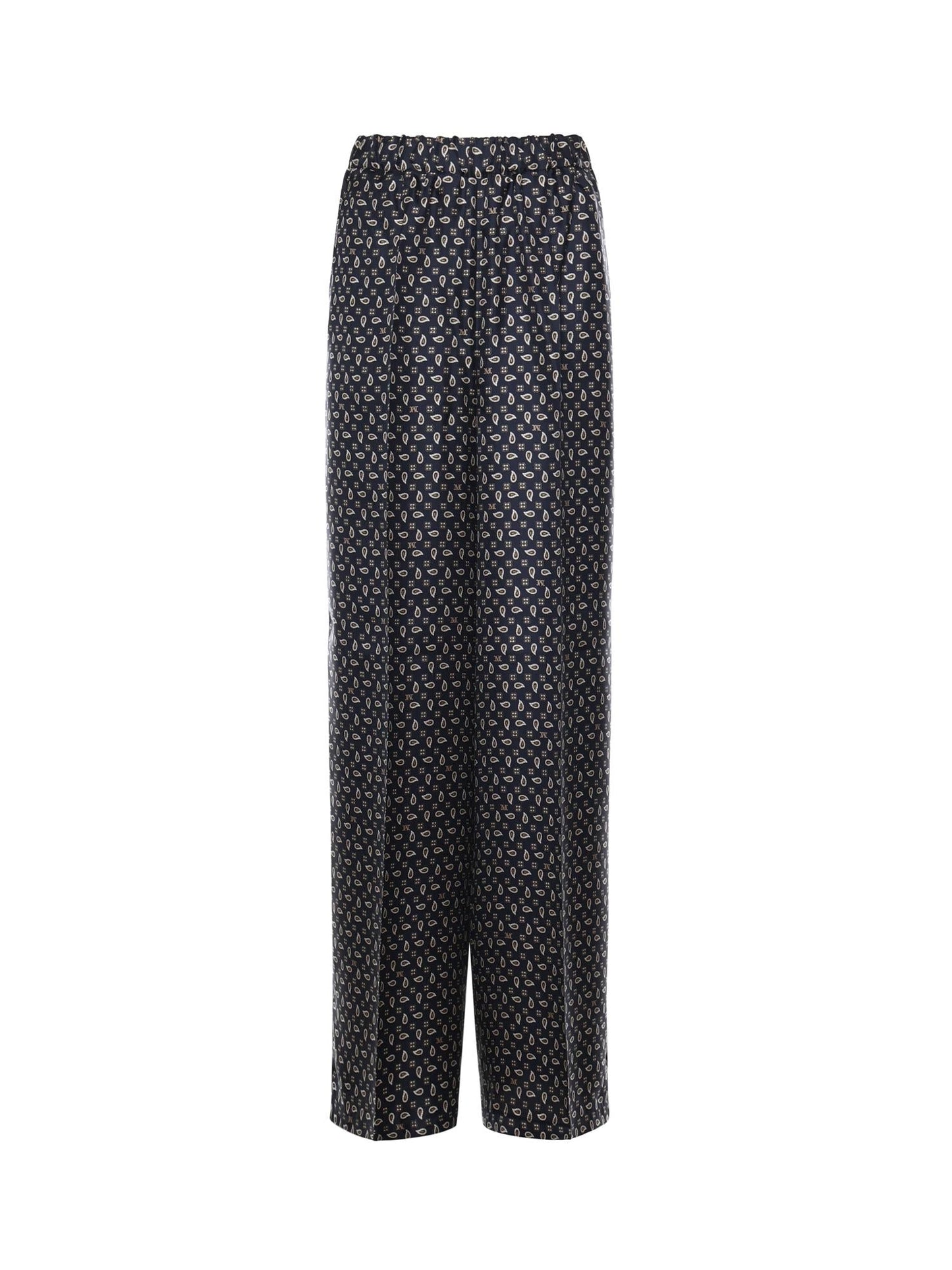 Pantalone in seta stampata