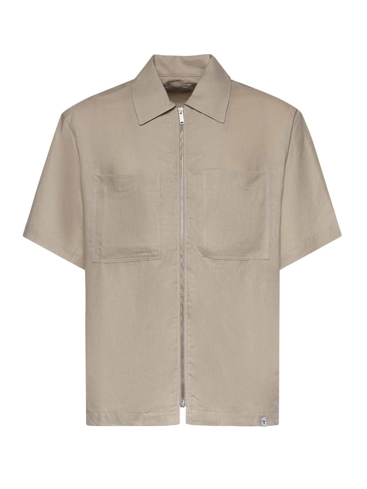 Camicia Derby in lino e viscosa