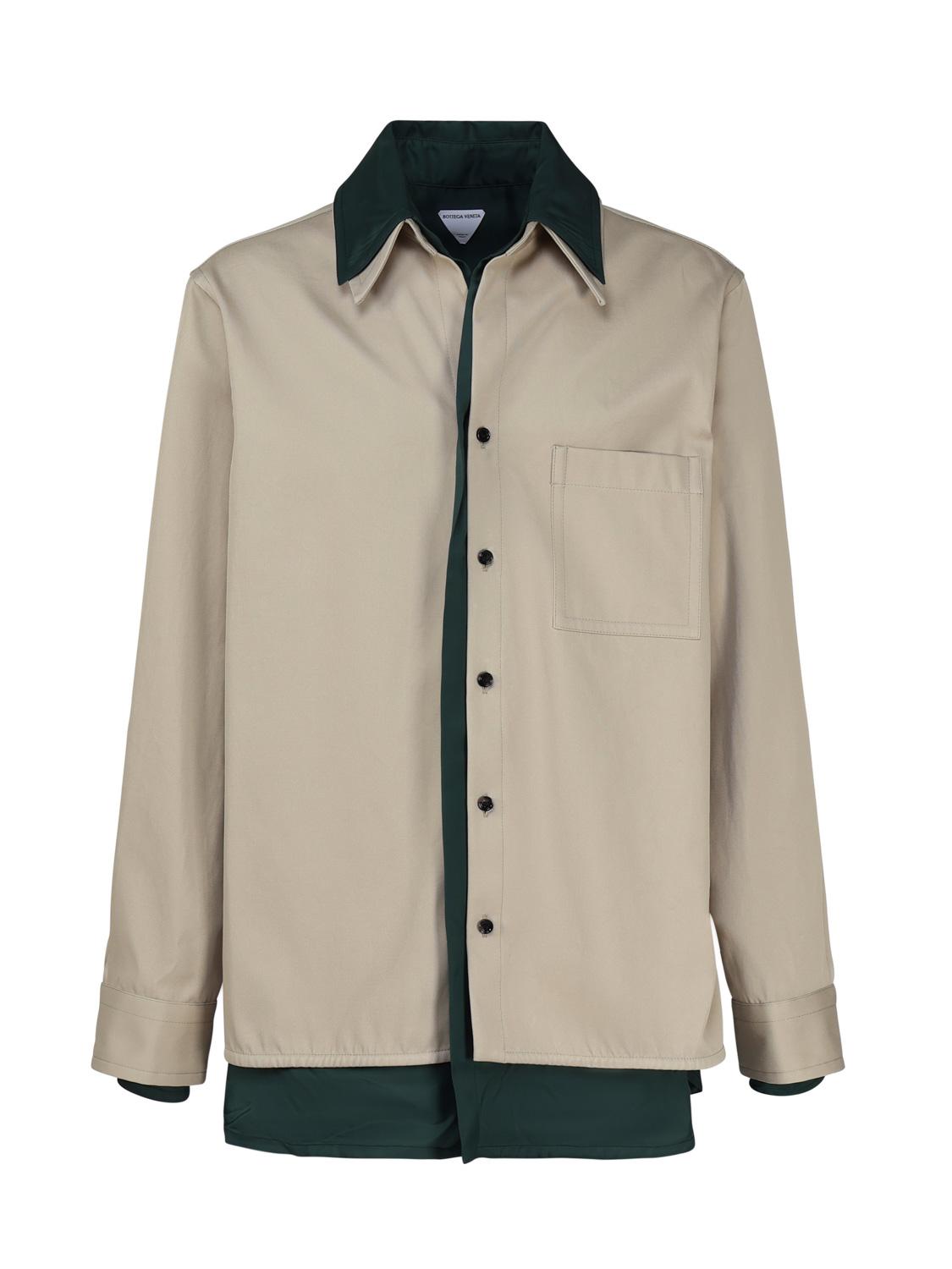 Camicia in twill di cotone doppio strato
