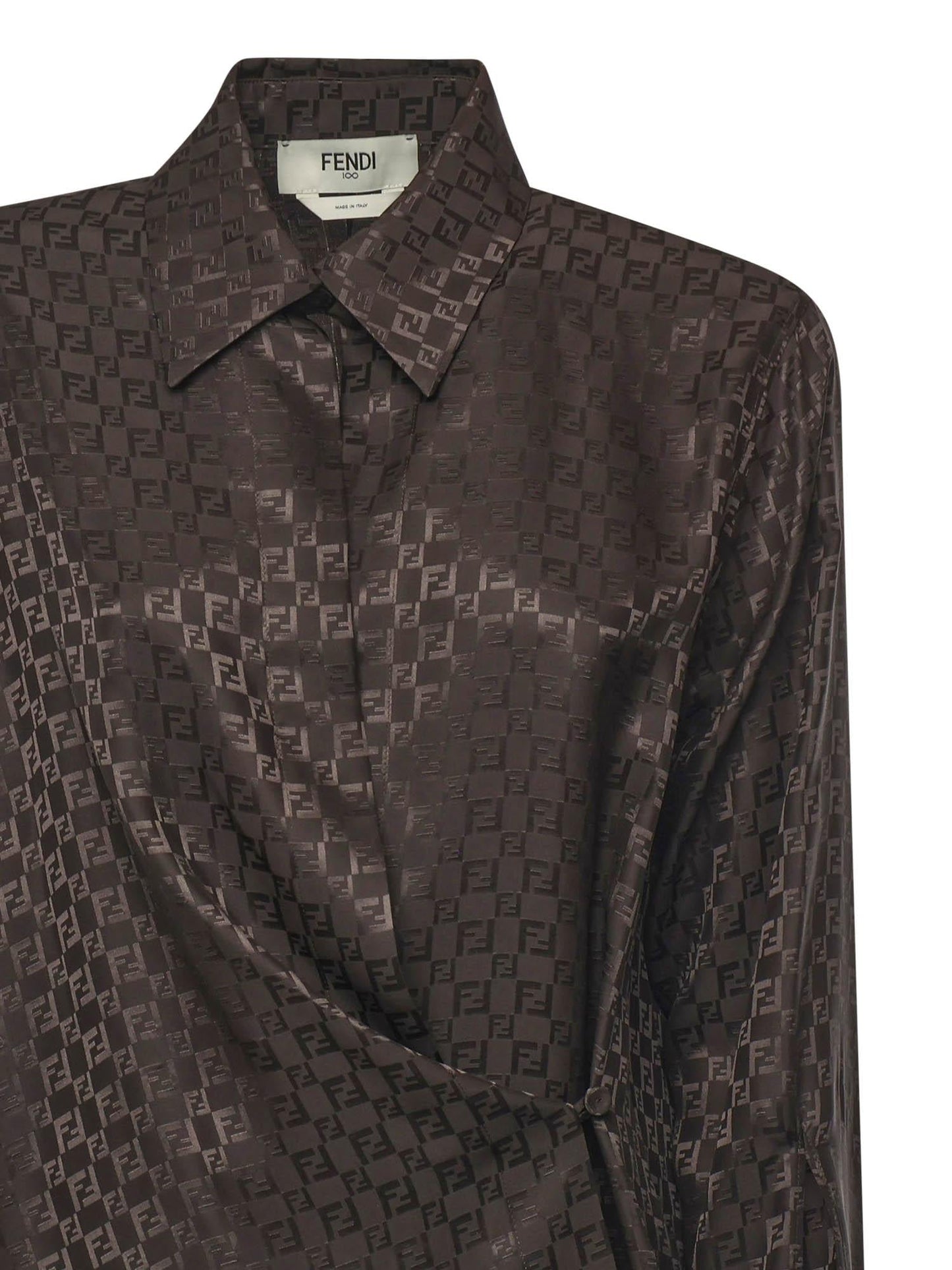 Camicia in seta FF jacquard