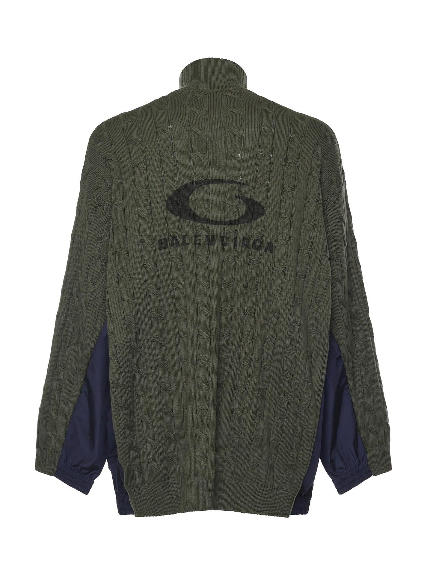 Giacca Hybrid in maglia di cotone e tessuto tecnico