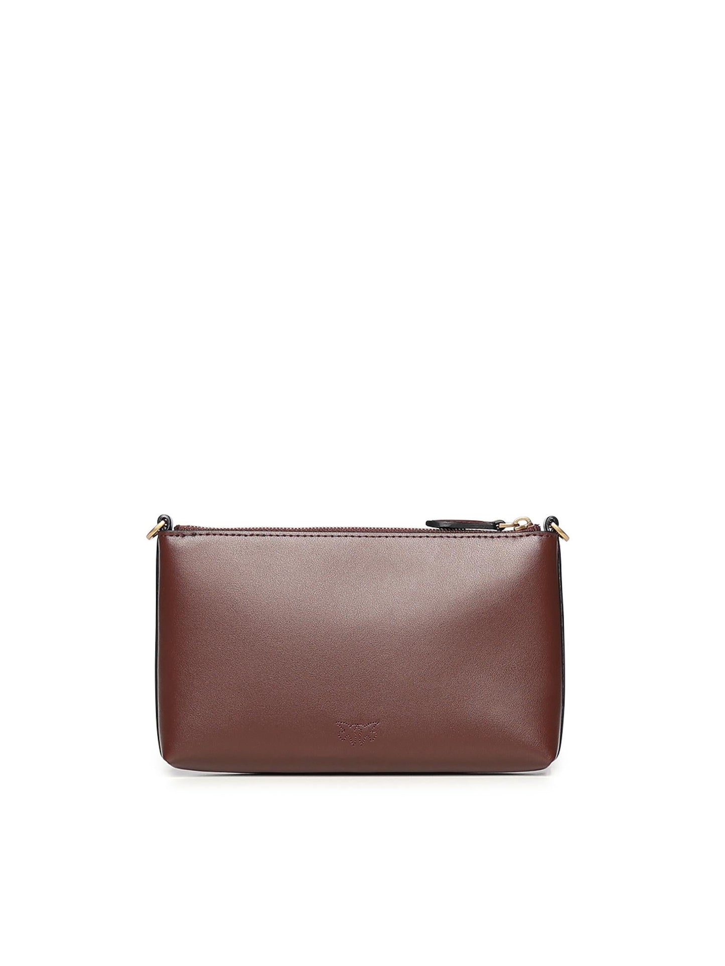 Pochette piatta in pelle con logo Love Birds