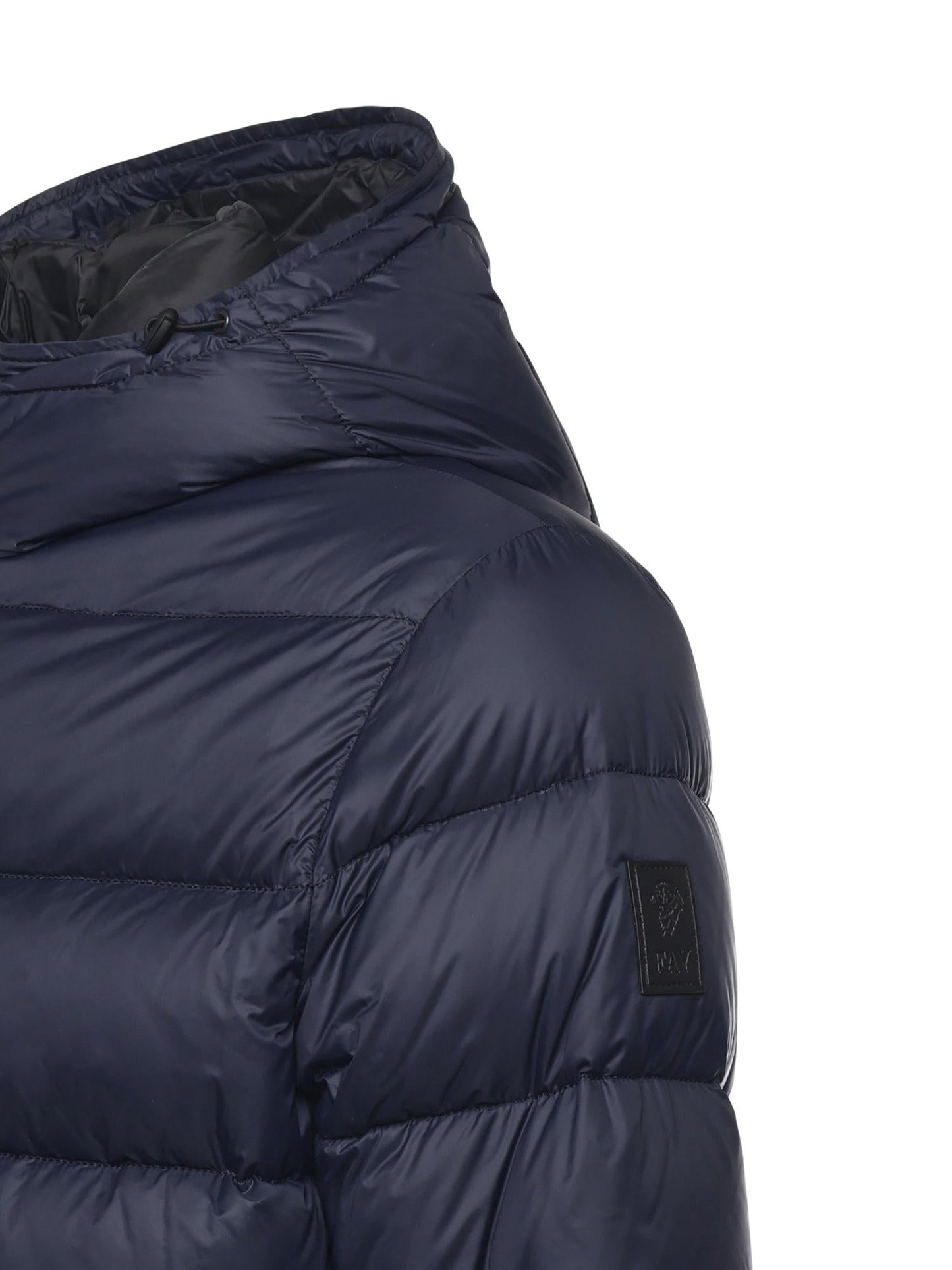 Piumino double front in popeline calandrato
