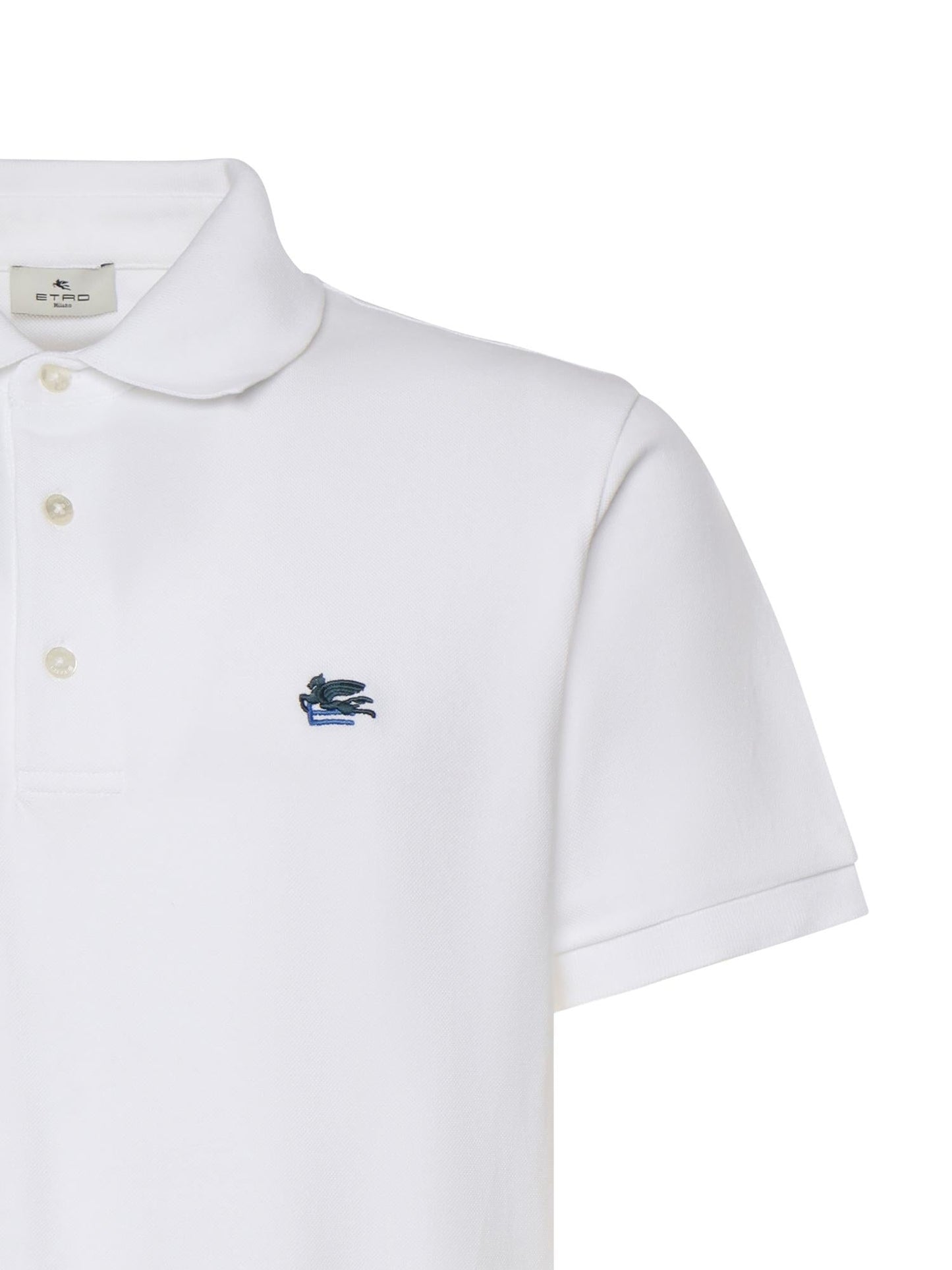 Polo in piquet di cotone con logo