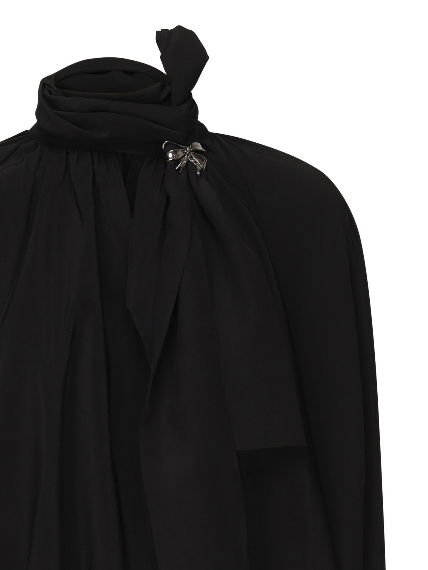 Blusa ampia in pura seta