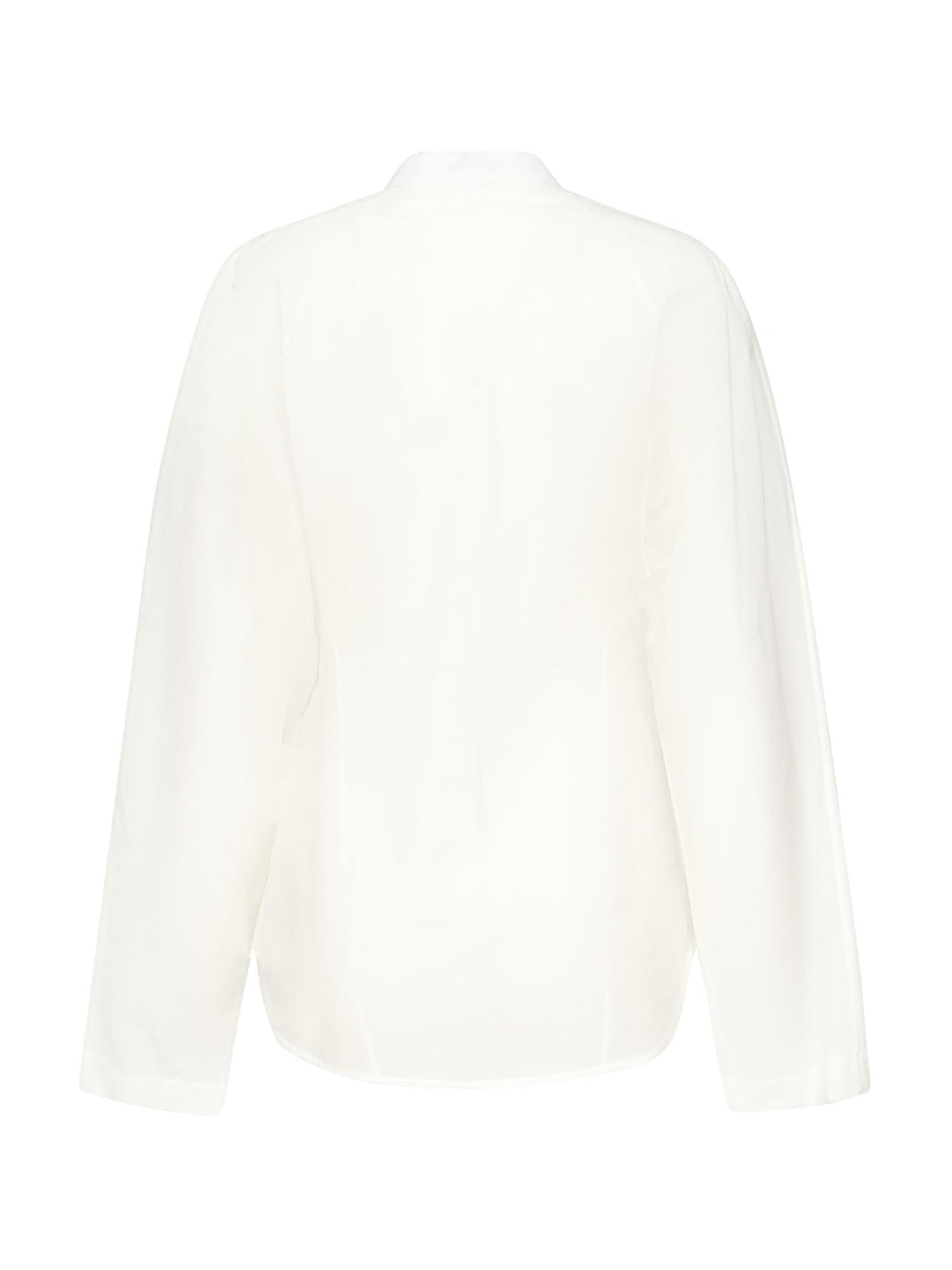 Camicia arrotondata in misto lino
