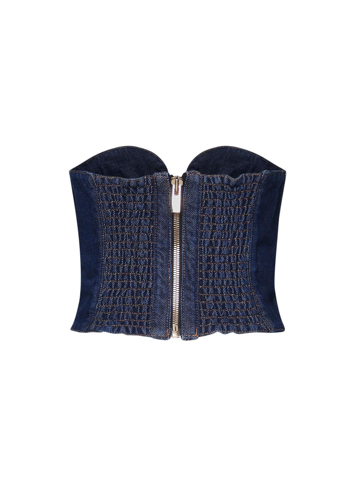Top a cuore in denim