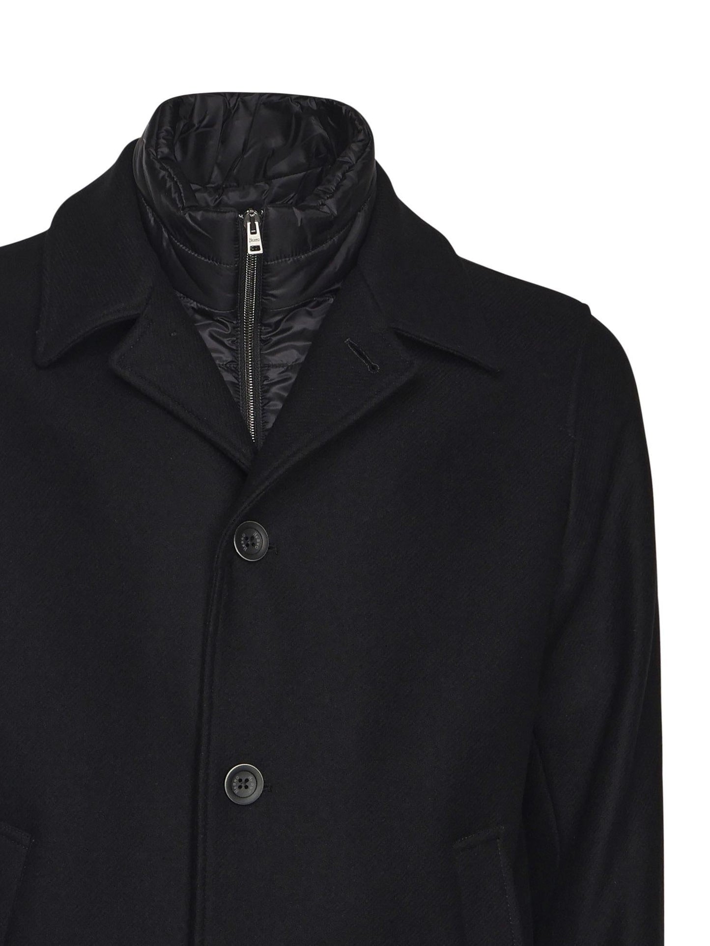 Cappotto monopetto in misto lana