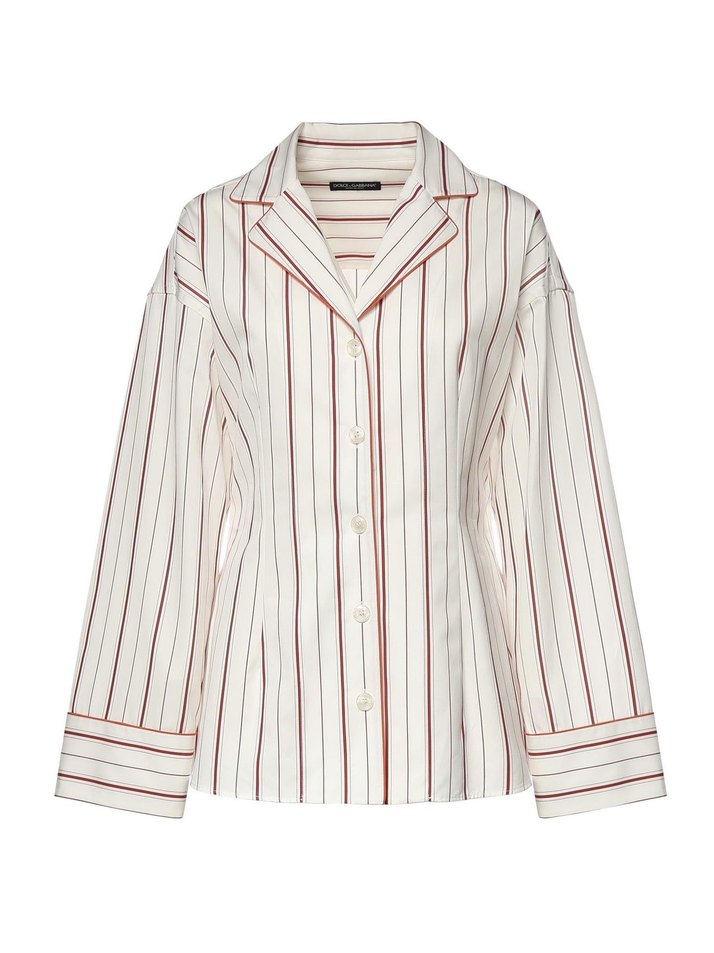 Camicia a righe in popeline