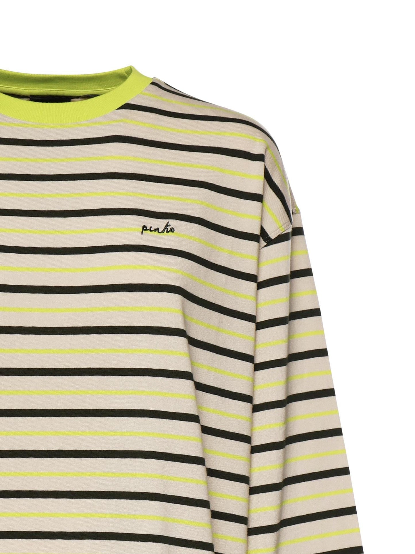 Maglia a righe con ricamo