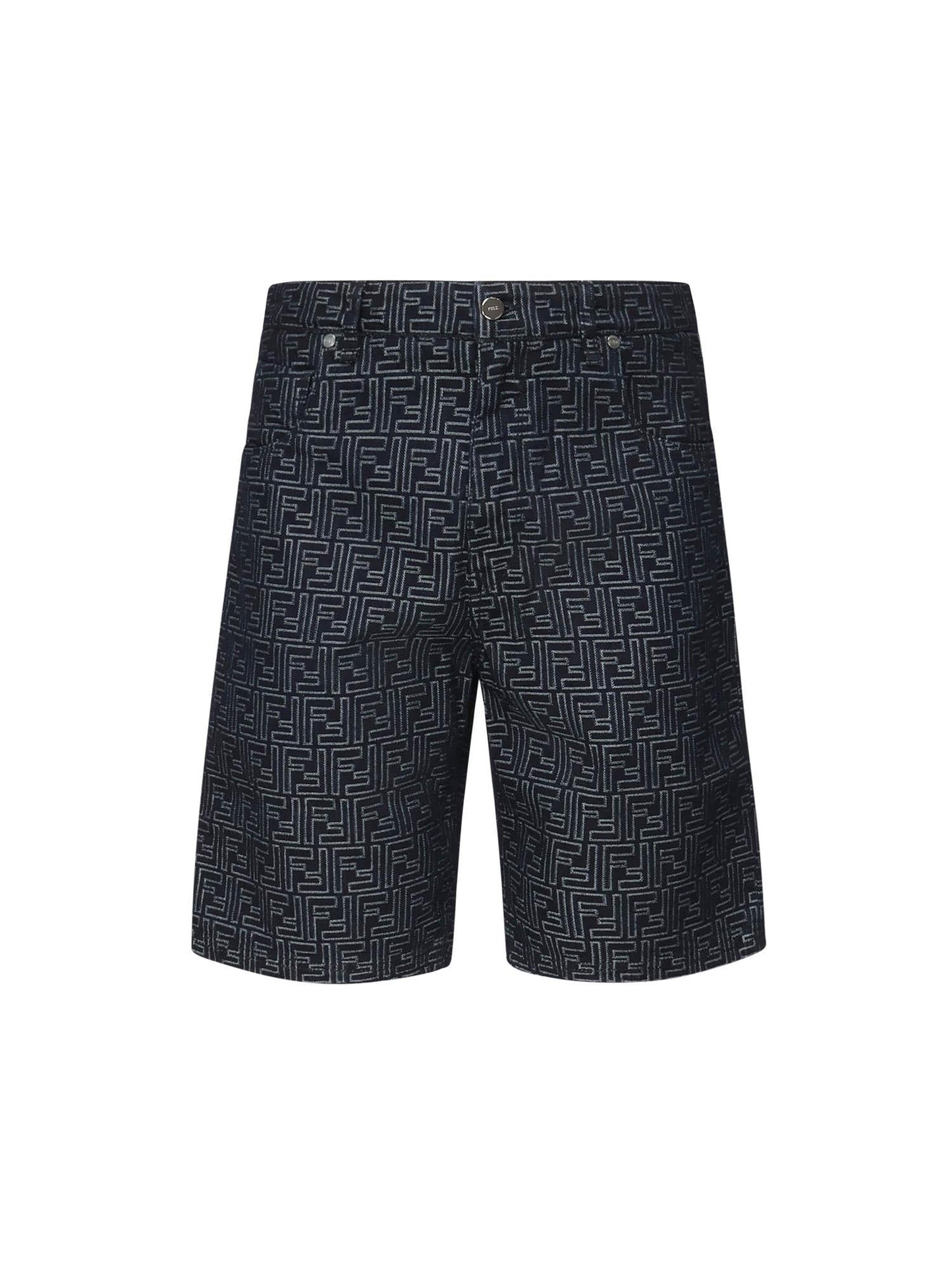 Pantaloncini in denim FF Jacquard