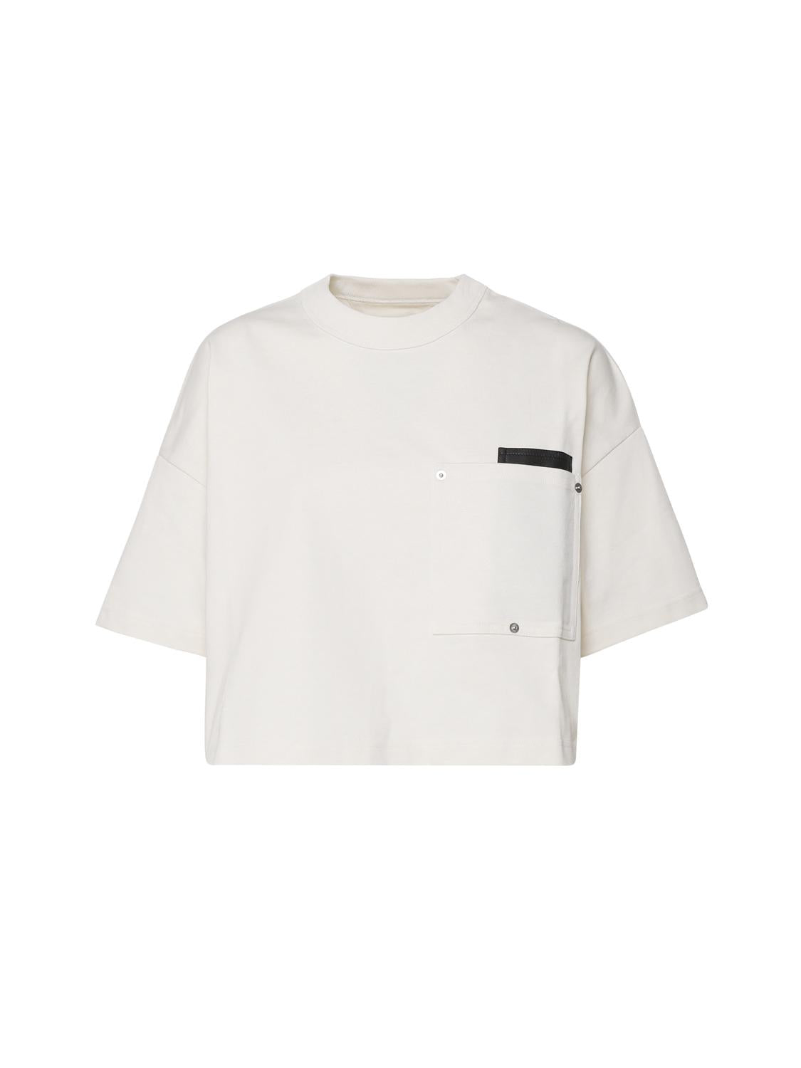 T-shirt crop top in cotone