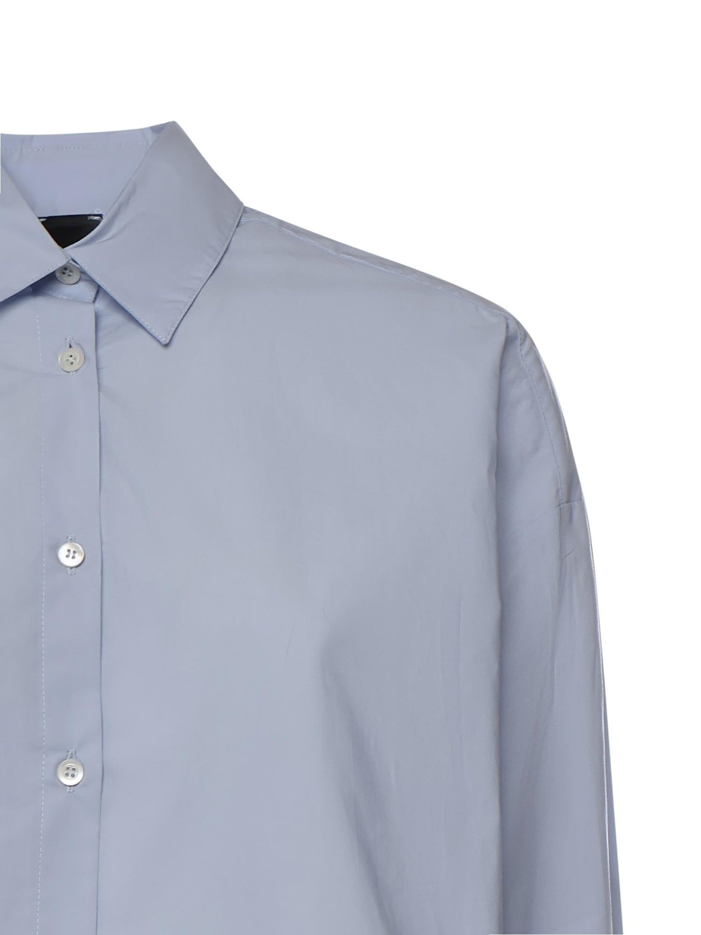 Camicia cropped in cotone