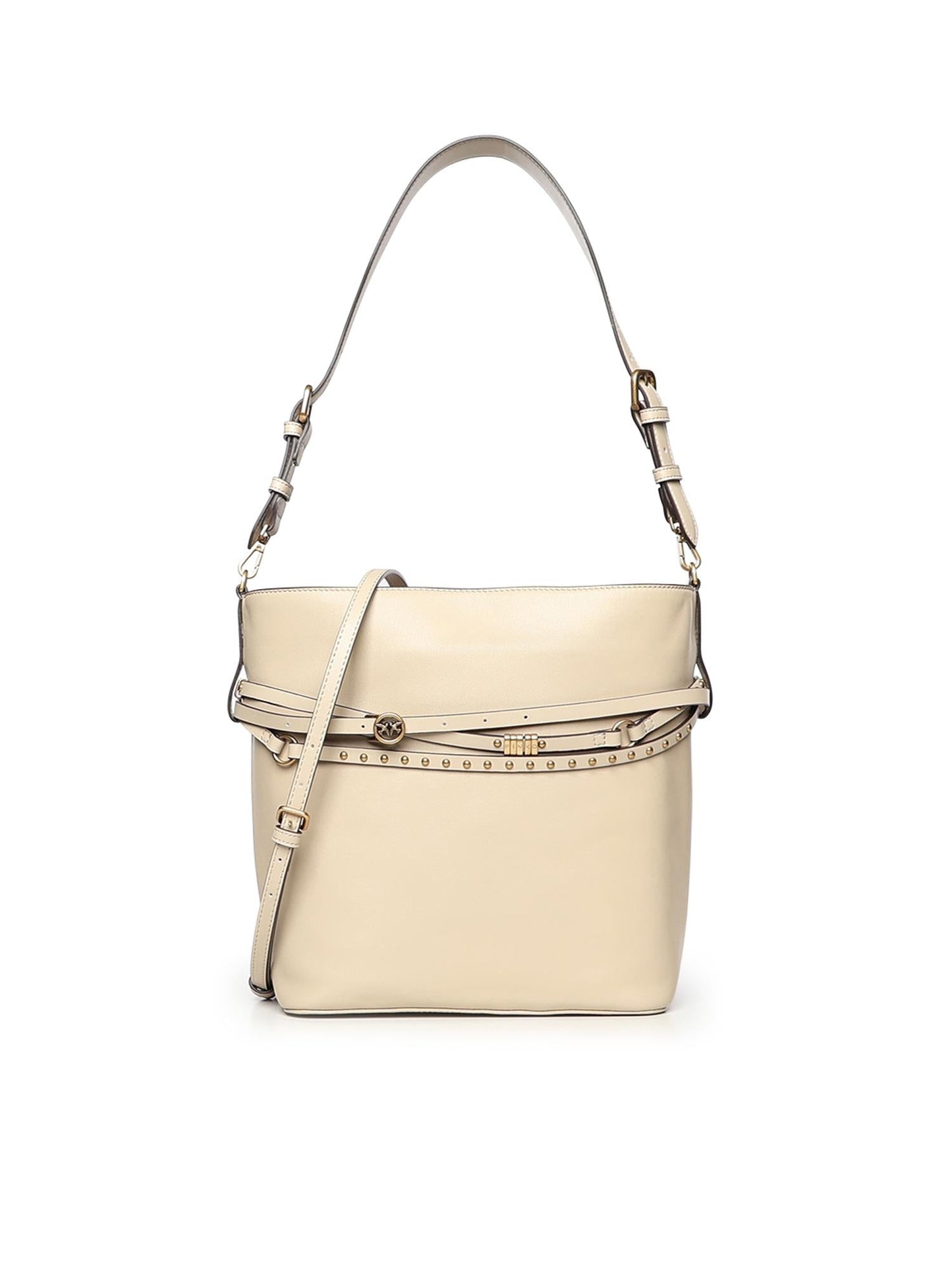 Borsa a spalla media Bucket Belt Bag in pelle