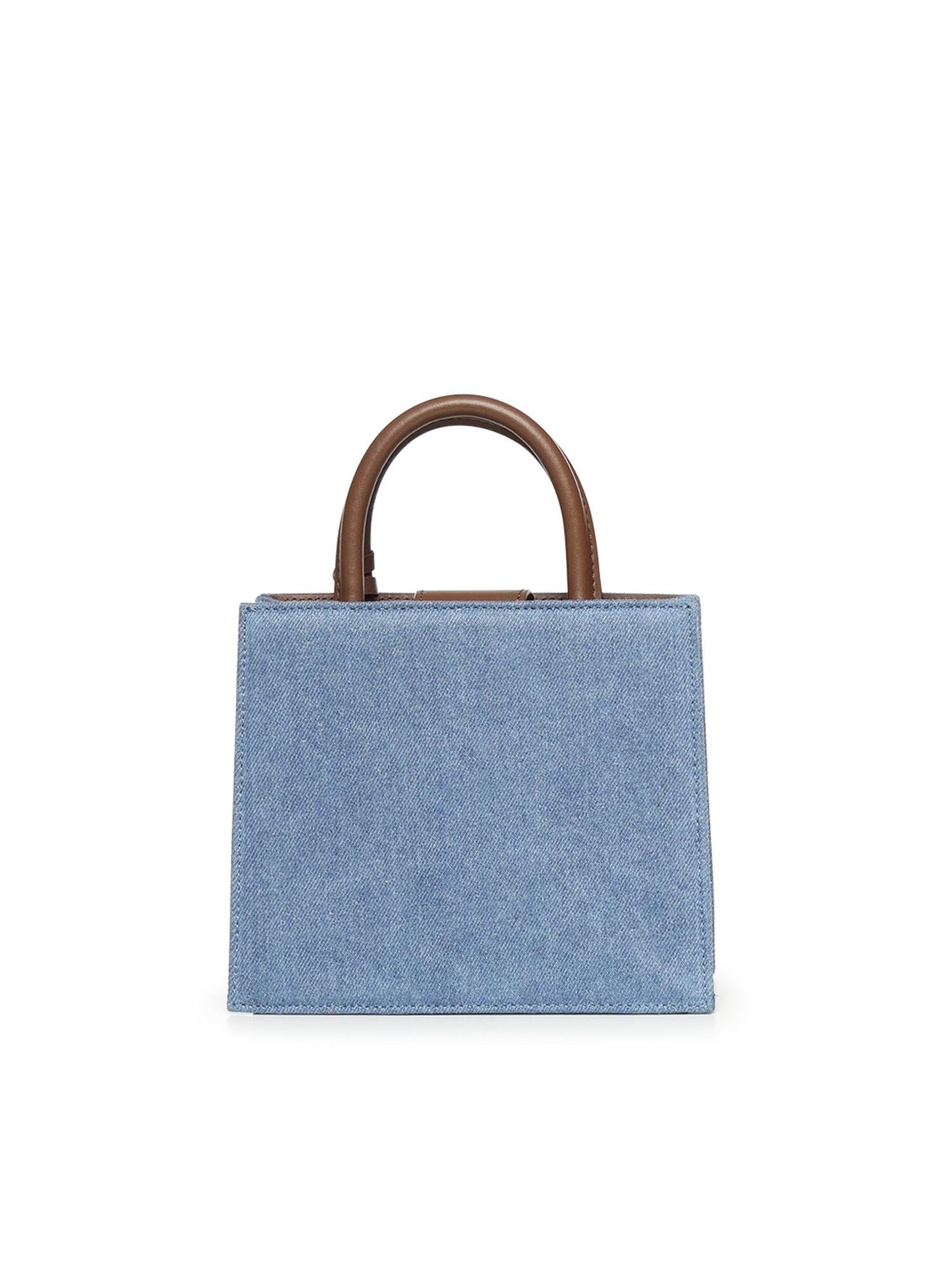 Borsa Shop Mini in denim e pelle