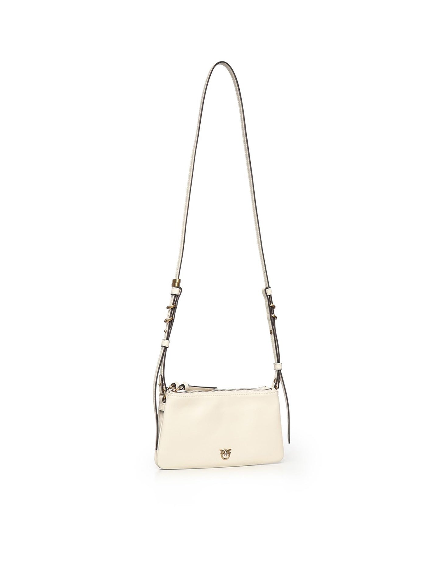 Borsa a tracolla Mini Double Bag in pelle