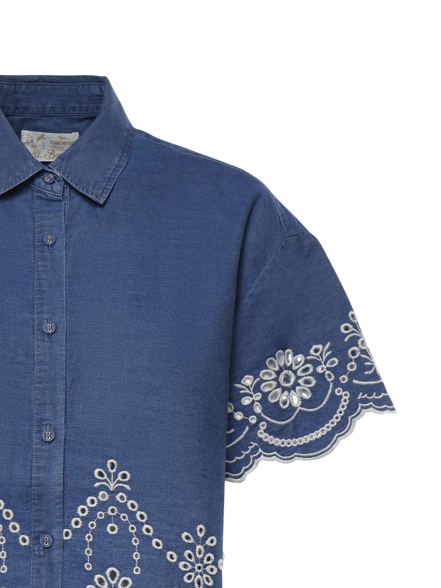 Camicia Clementine in chambray con ricamo