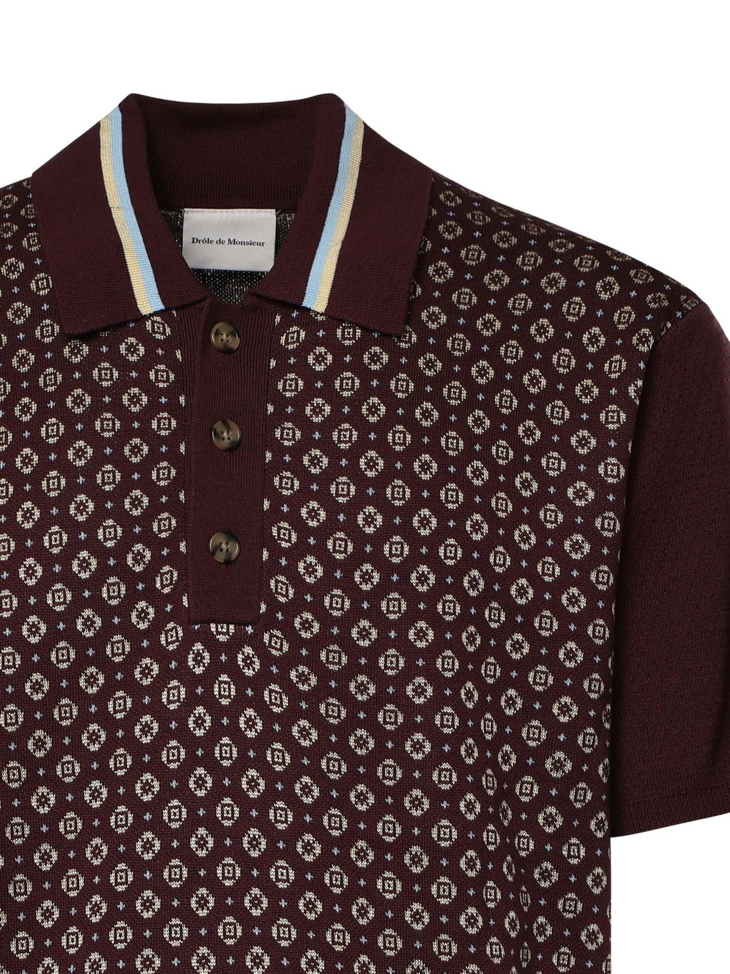 Polo in maglia jacquard