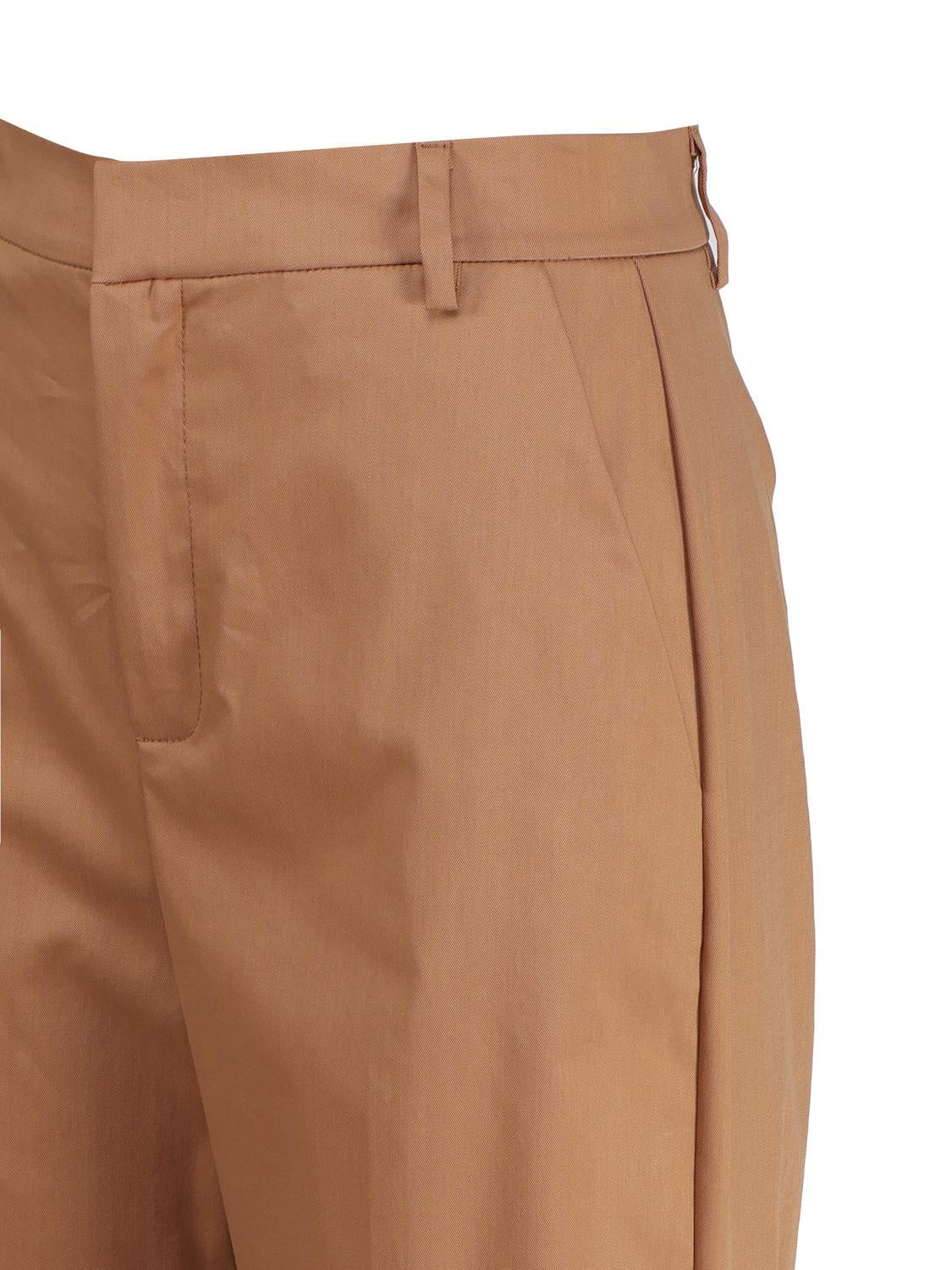 Pantaloni in cotone a vita alta
