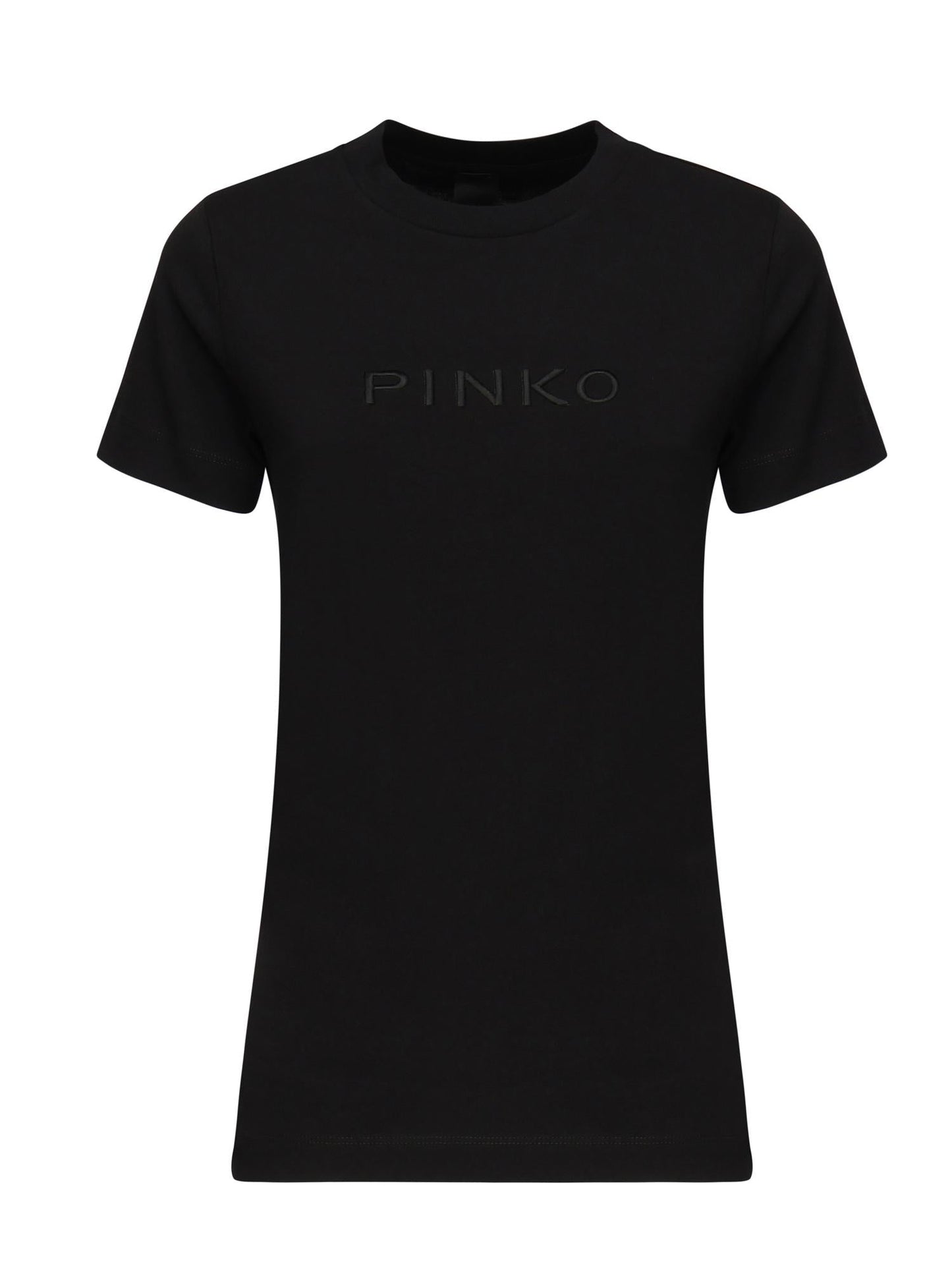 T-shirt con ricamo logo lettering