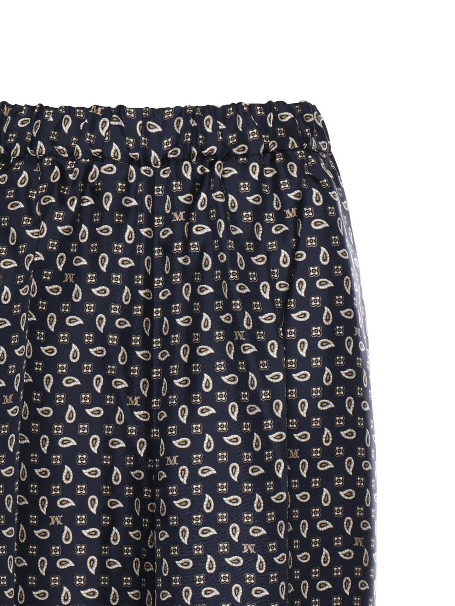 Pantalone in seta stampata