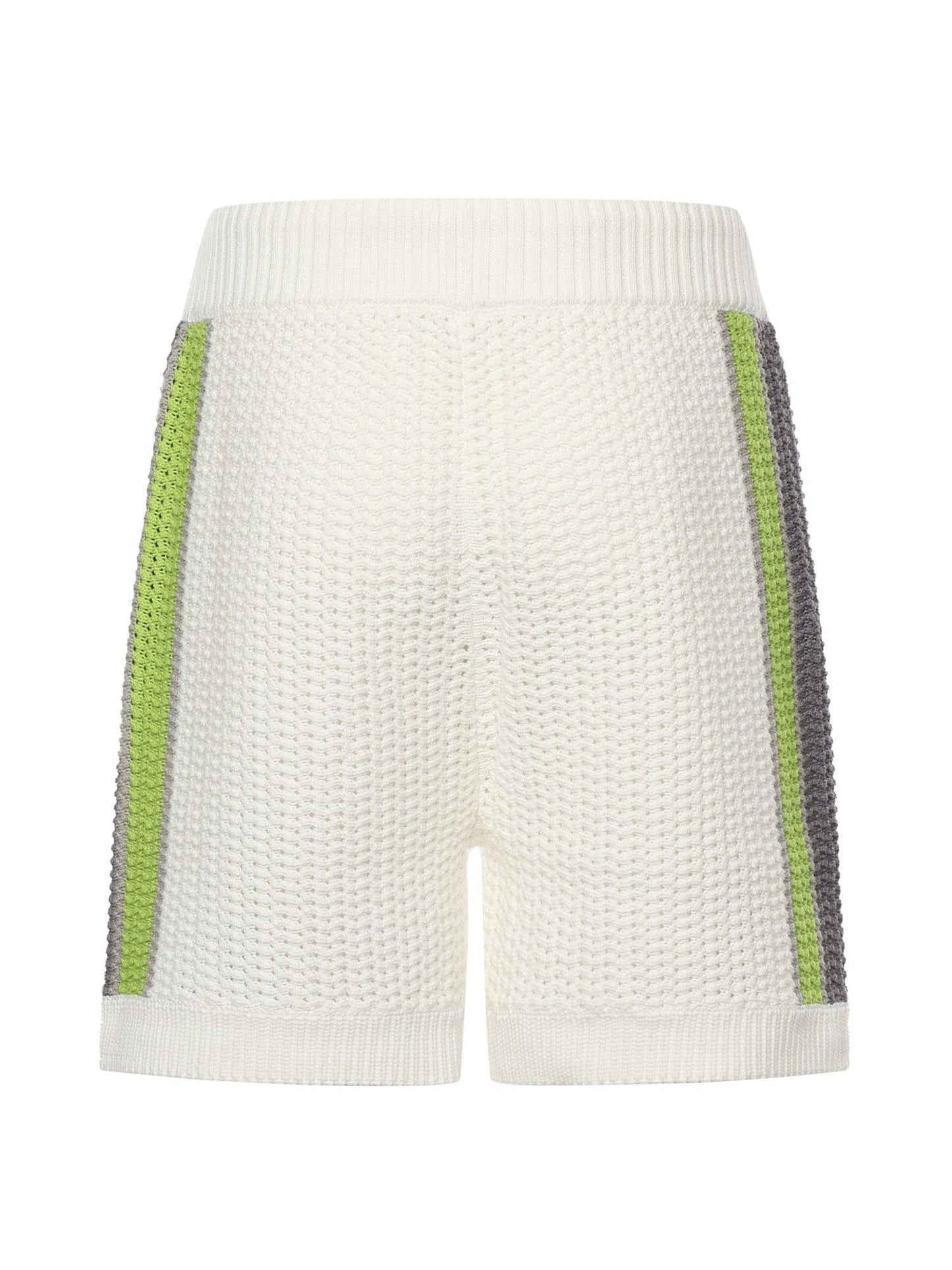 Shorts a righe all'uncinetto