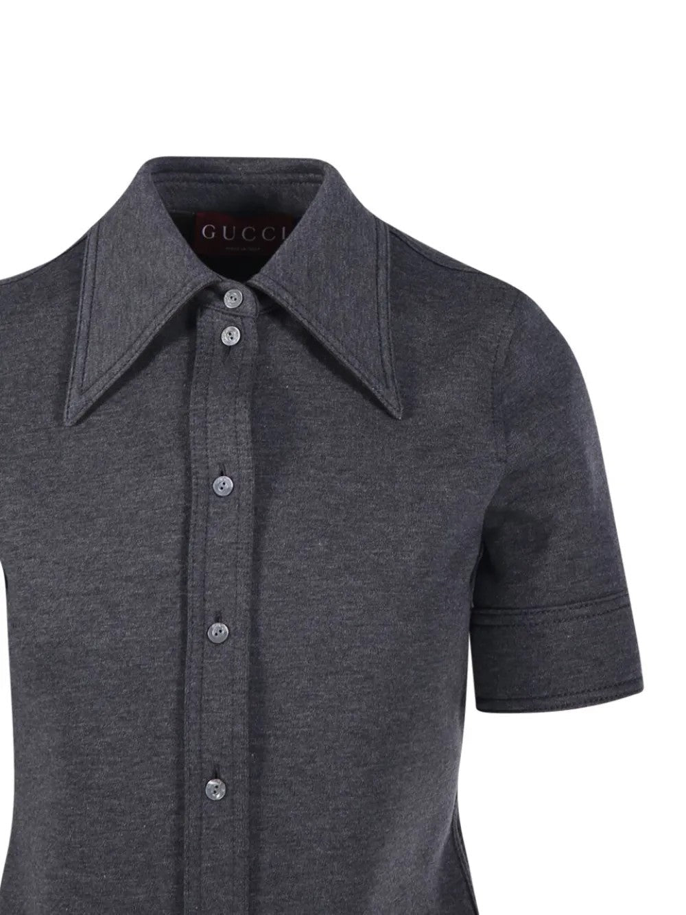 Camicia in jersey di cotone e lana