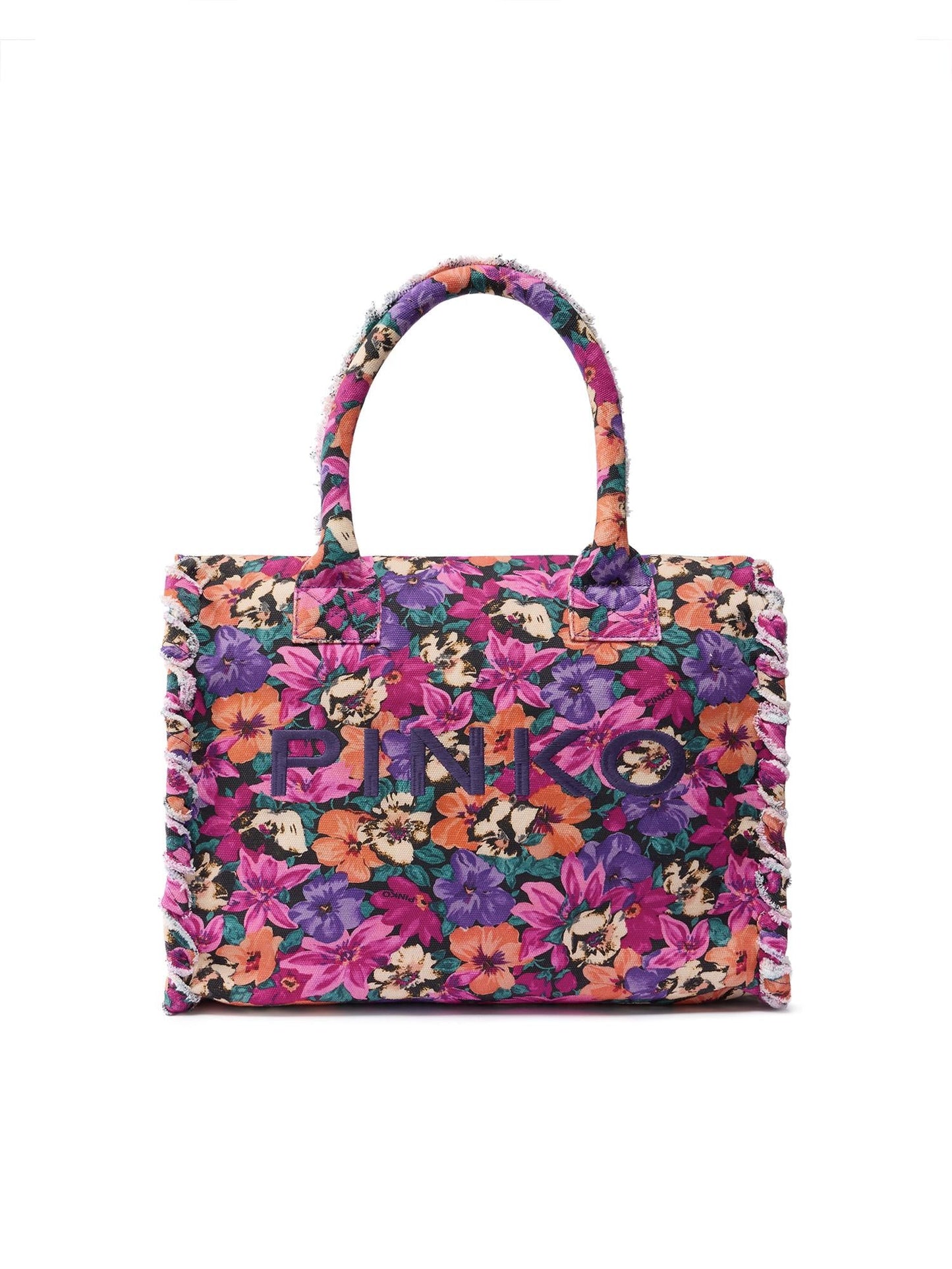 Borsa shopper in cotone con logo