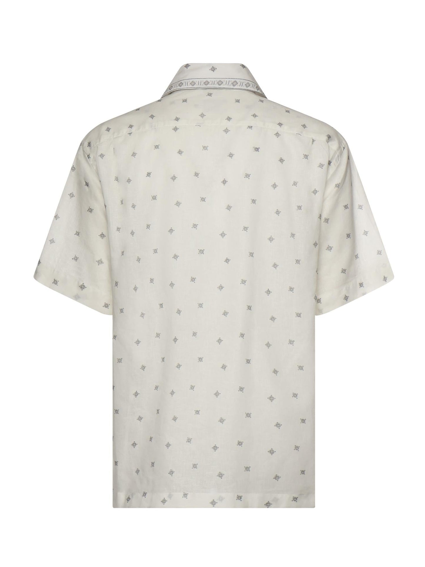 Camicia da bowling in lino e cotone