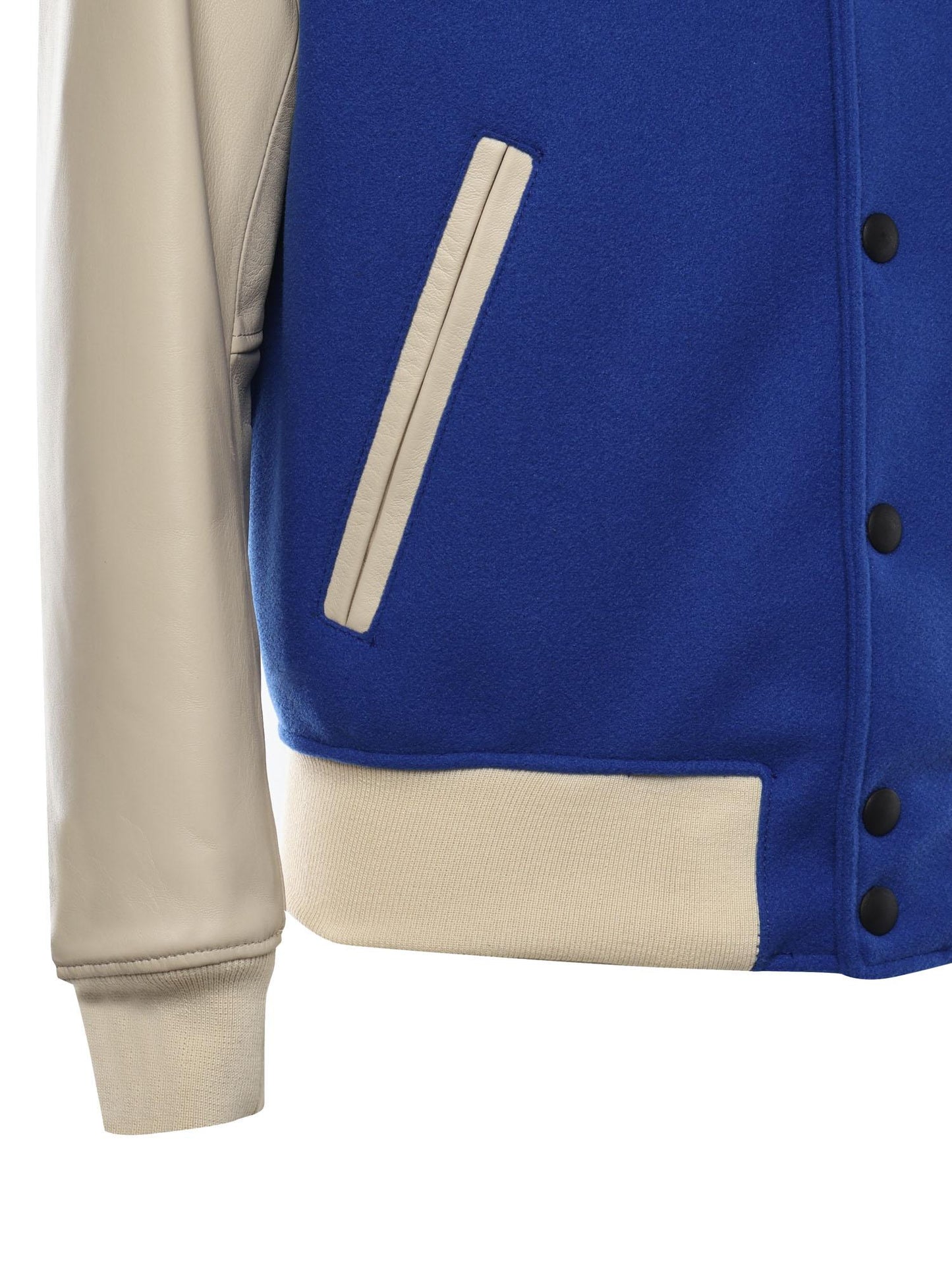 Bomber Varsity in nappa e tessuto