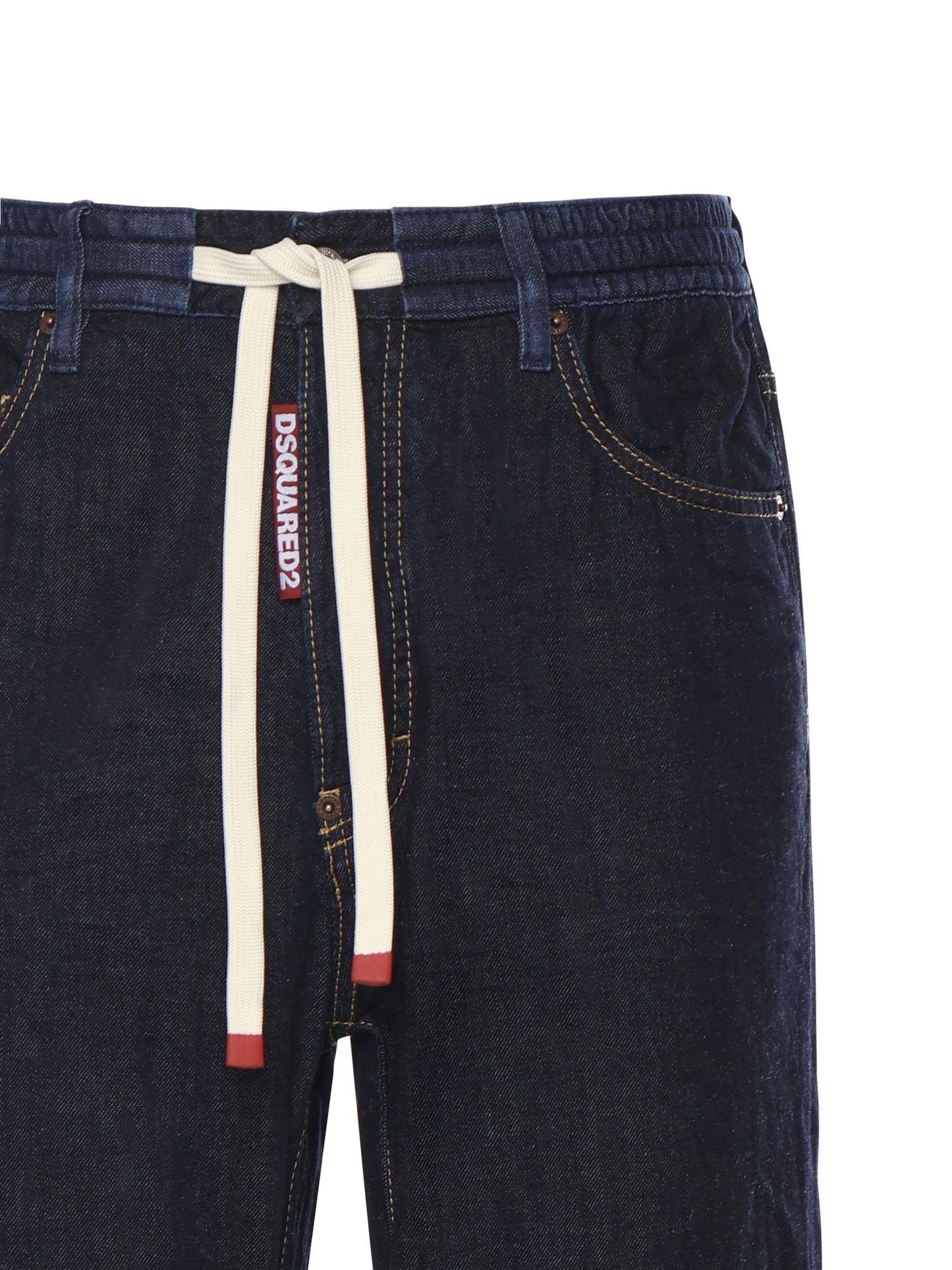 Jeans in denim di misto cotone e canapa