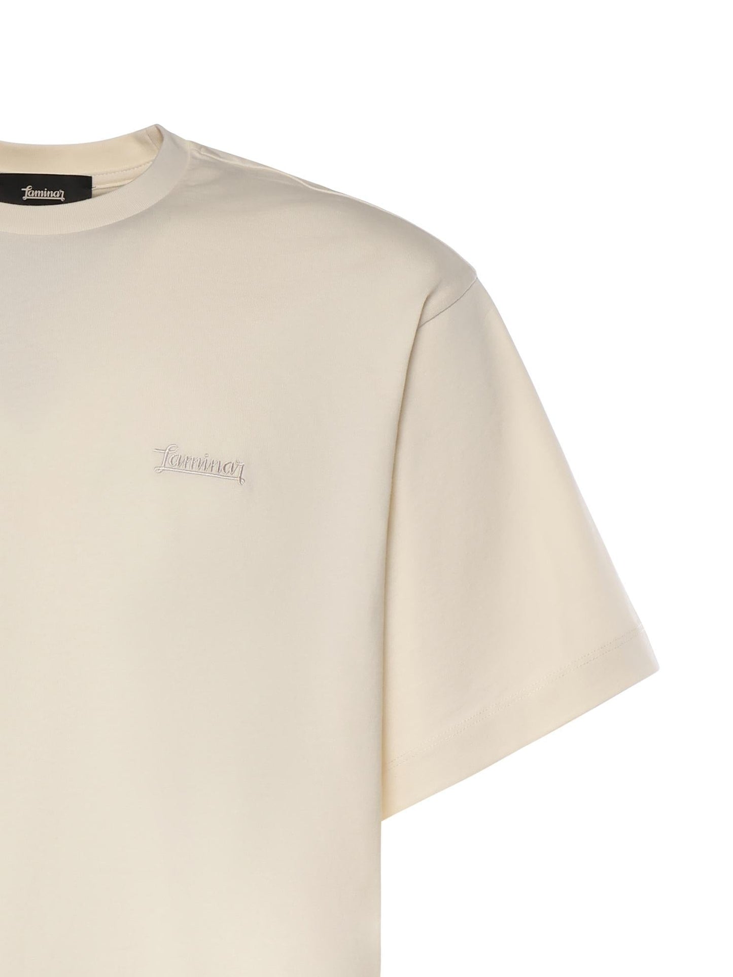 T-shirt in compact jersey con stampa