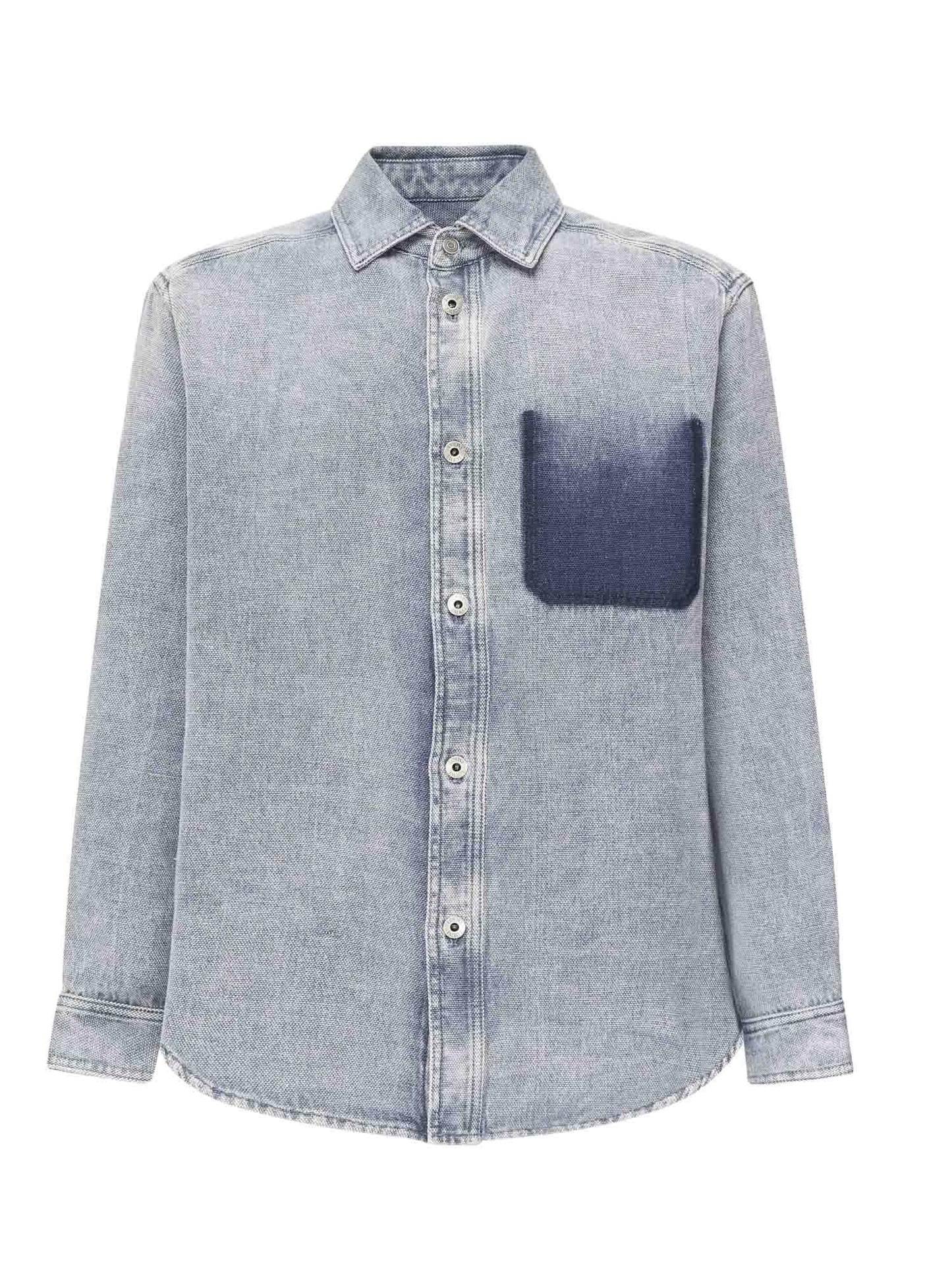 Camicia in cotone e lino