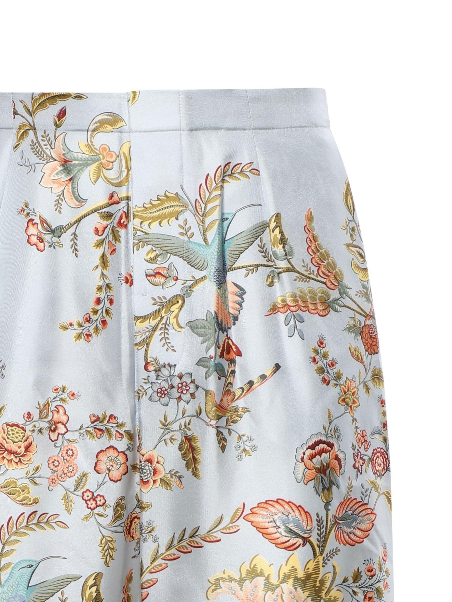 Pantaloni in seta con stampa