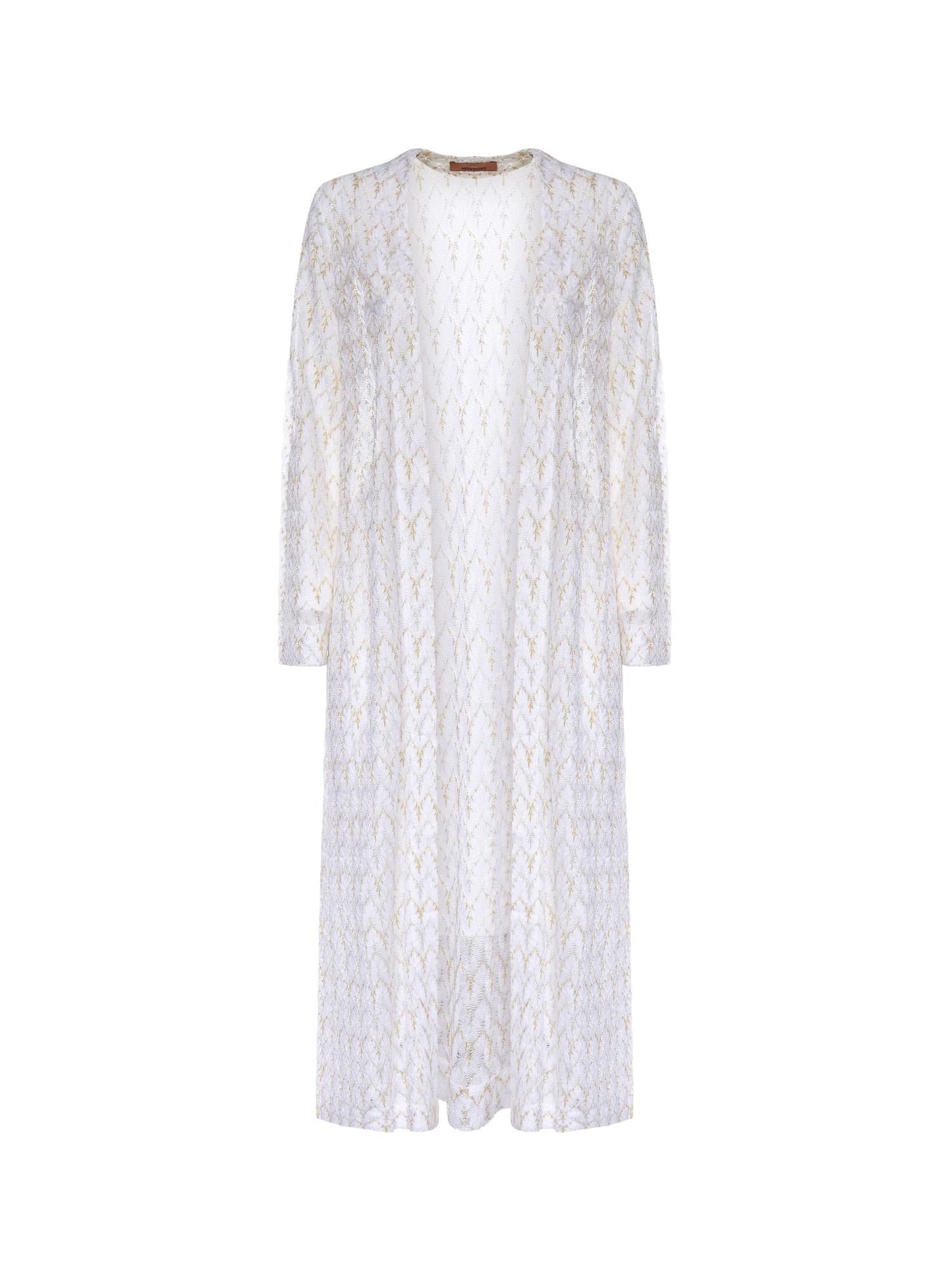 Cardigan lungo in viscosa lamé