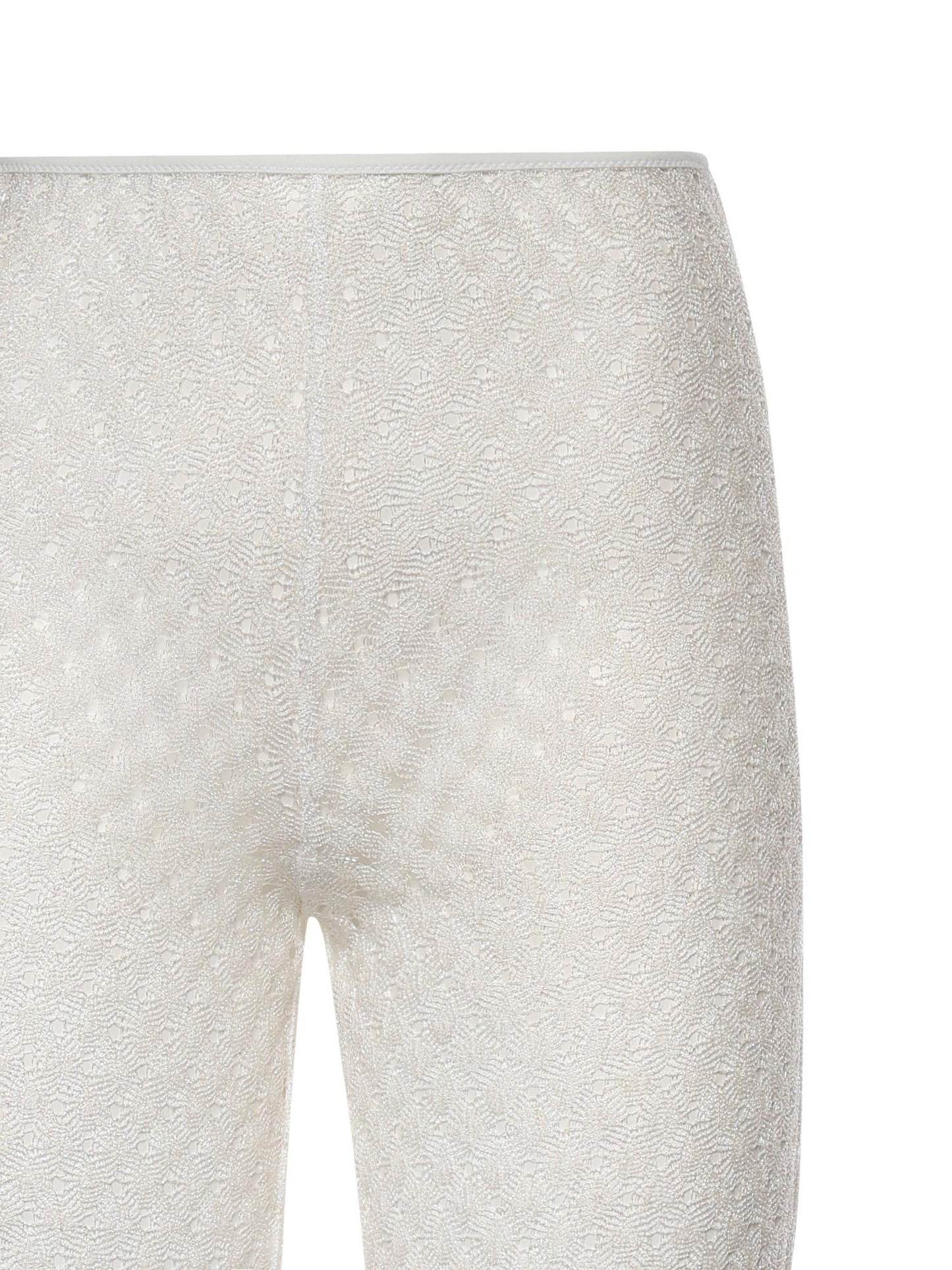 Pantaloni flare in viscosa lamé lavorazione raschel