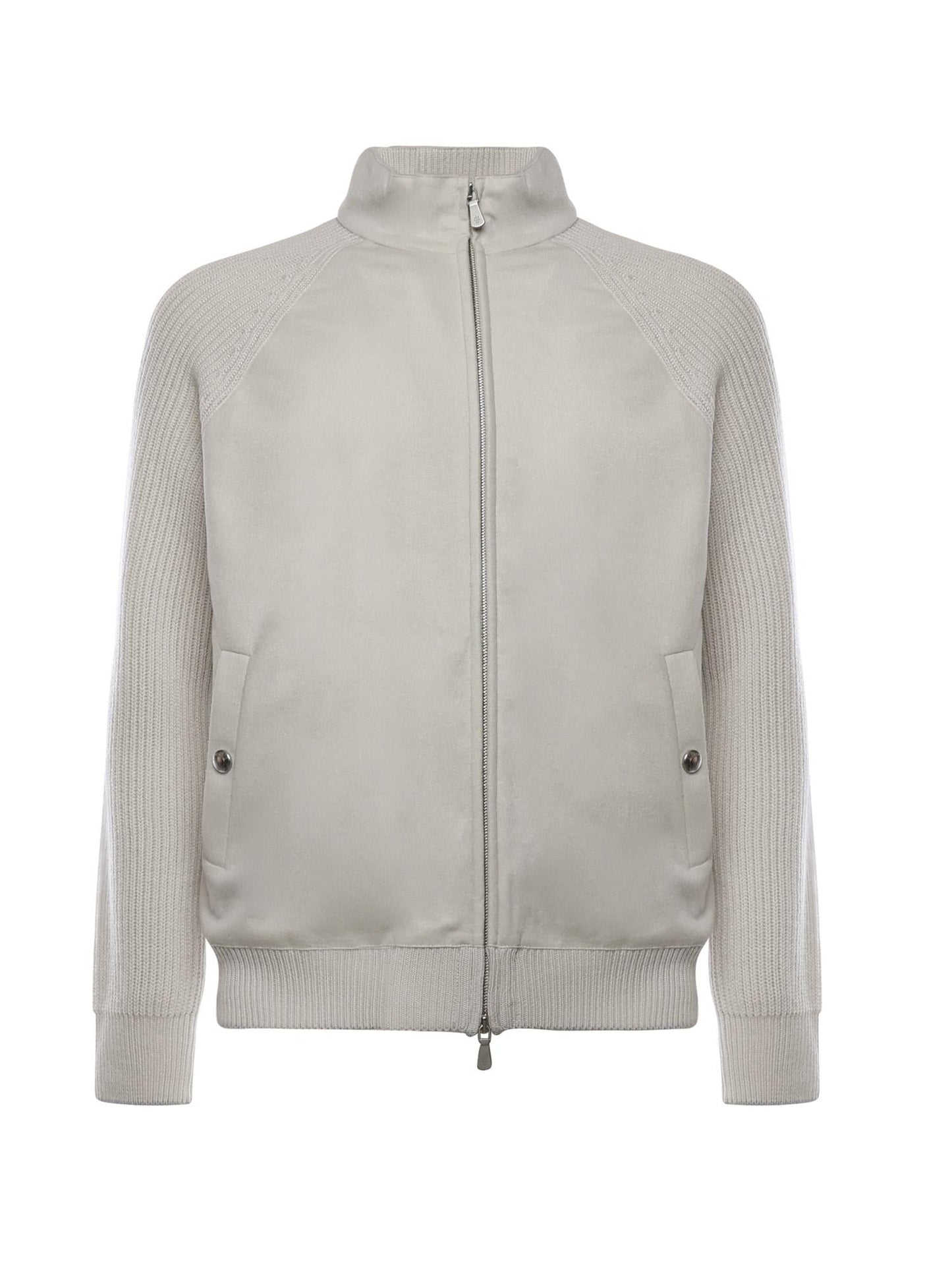 Giacca con zip in lana