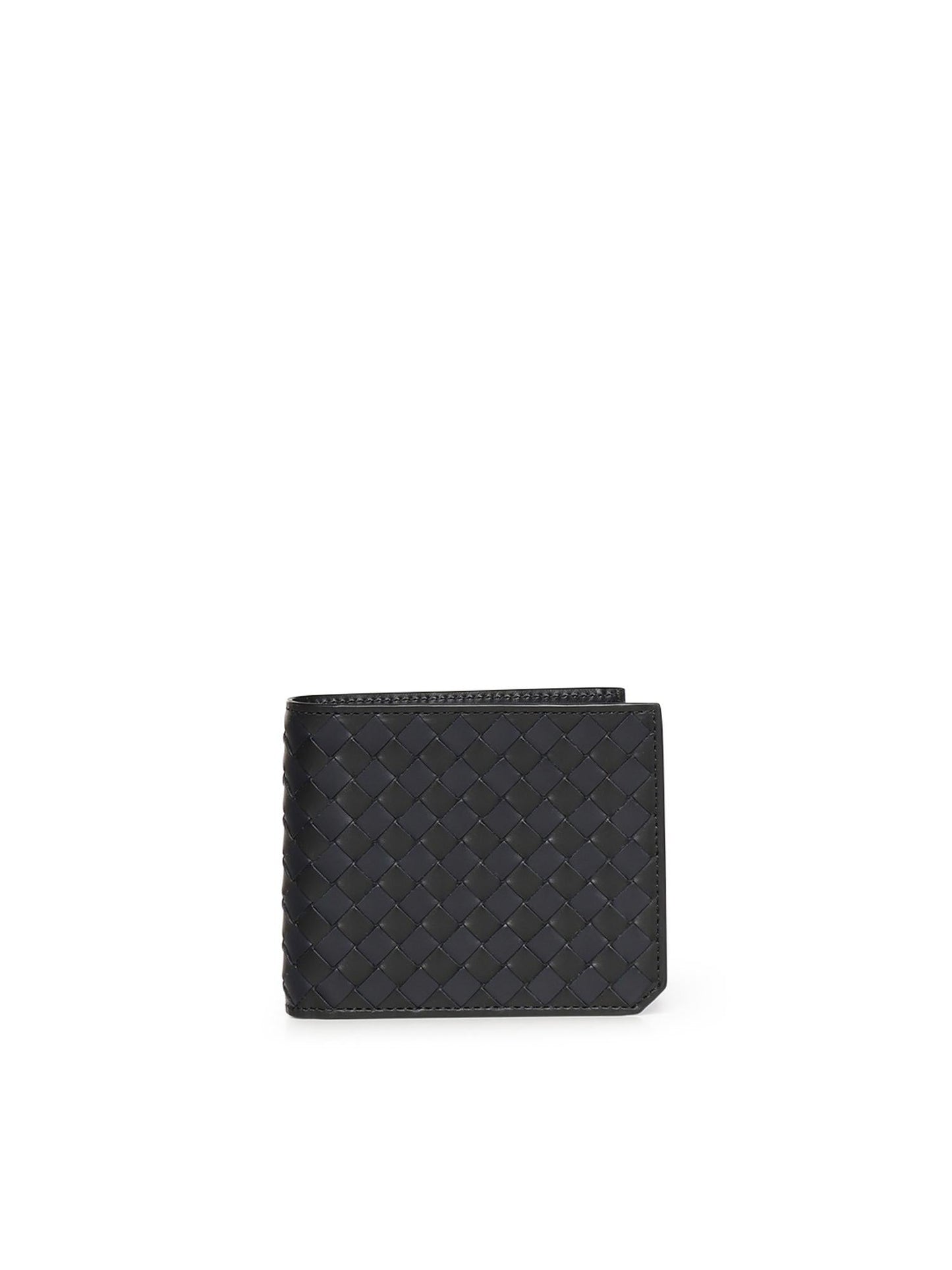 Portafoglio Intrecciato Bi-Fold in pelle