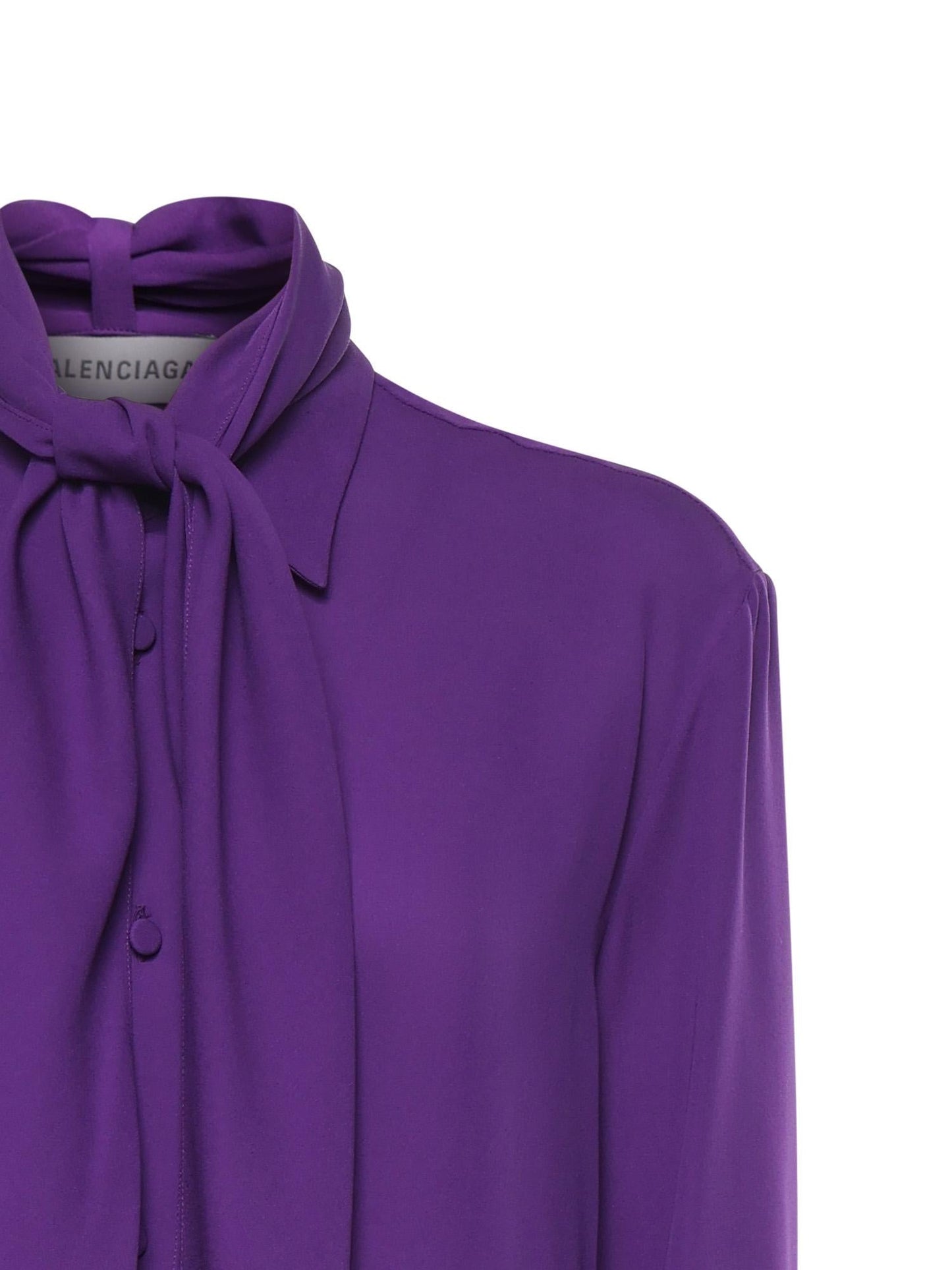 Camicia con sciarpa in georgette di seta