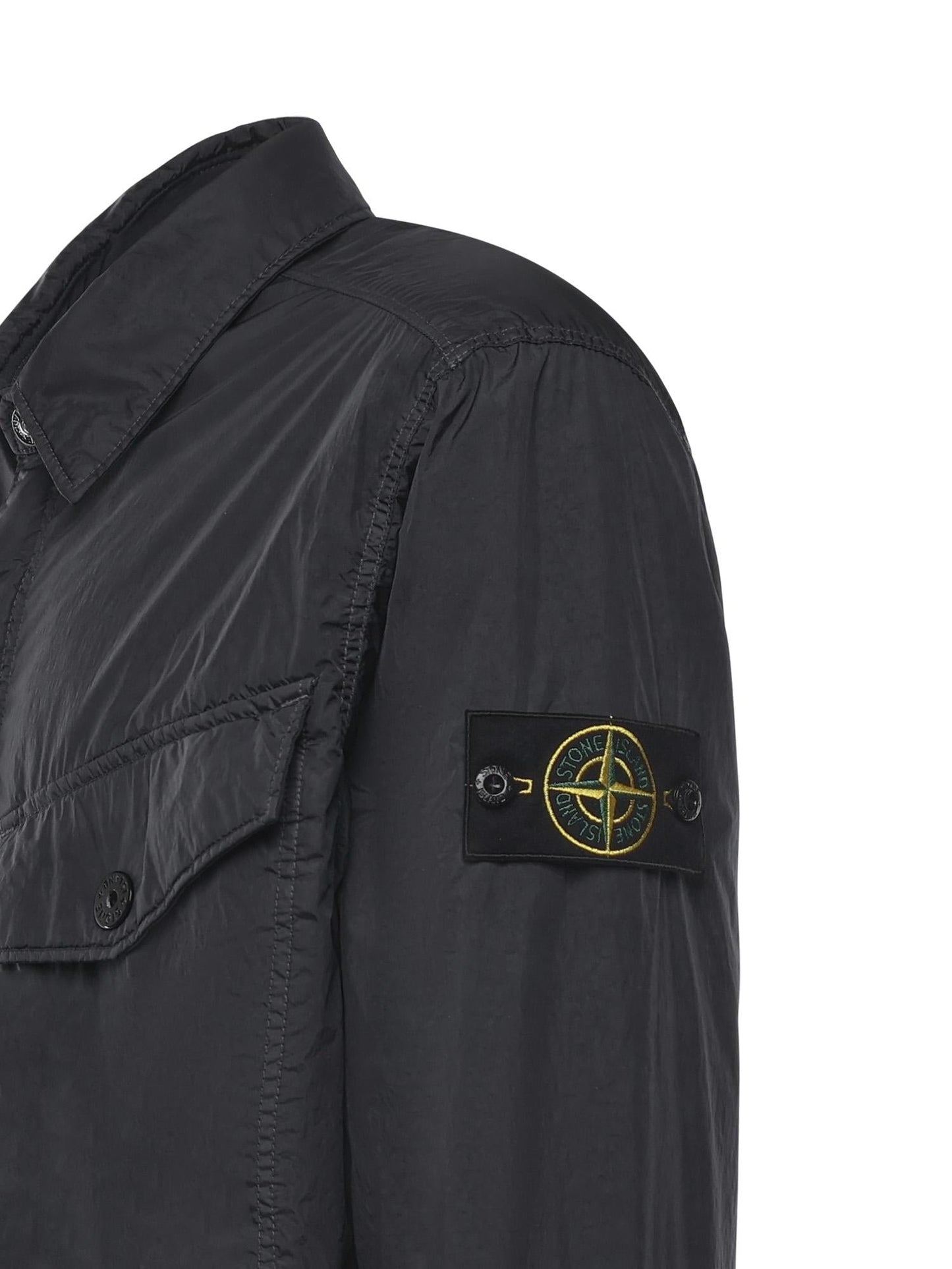 Overshirt in nylon con logo