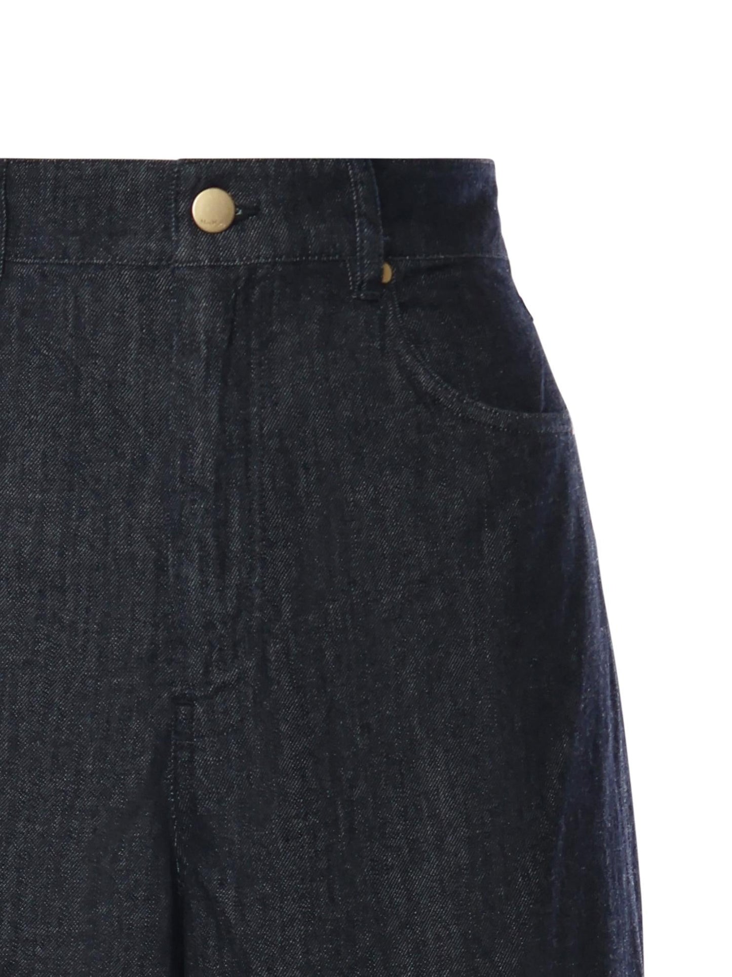 Jeans dritti in denim di cotone