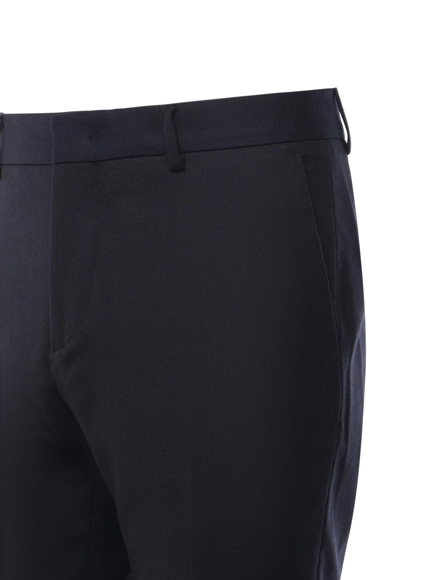 Pantaloni sartoriali in gabardine di misto lana